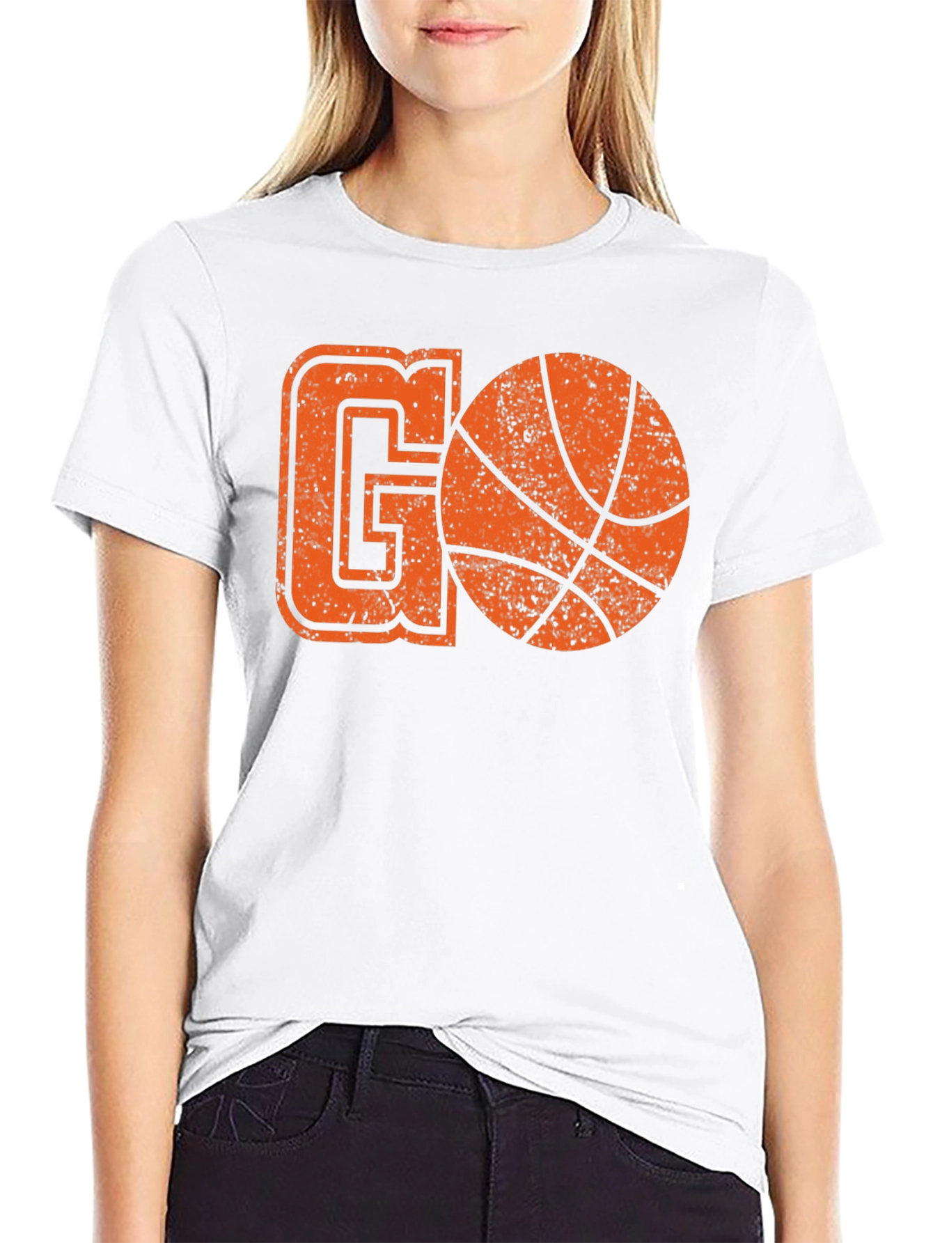Basketball GO T-Shirt - Black Cotton Graphic Tee