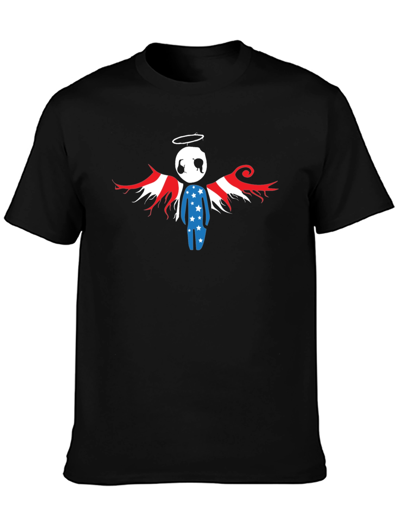 Patriotic Angel T-Shirt - USA Flag Wings