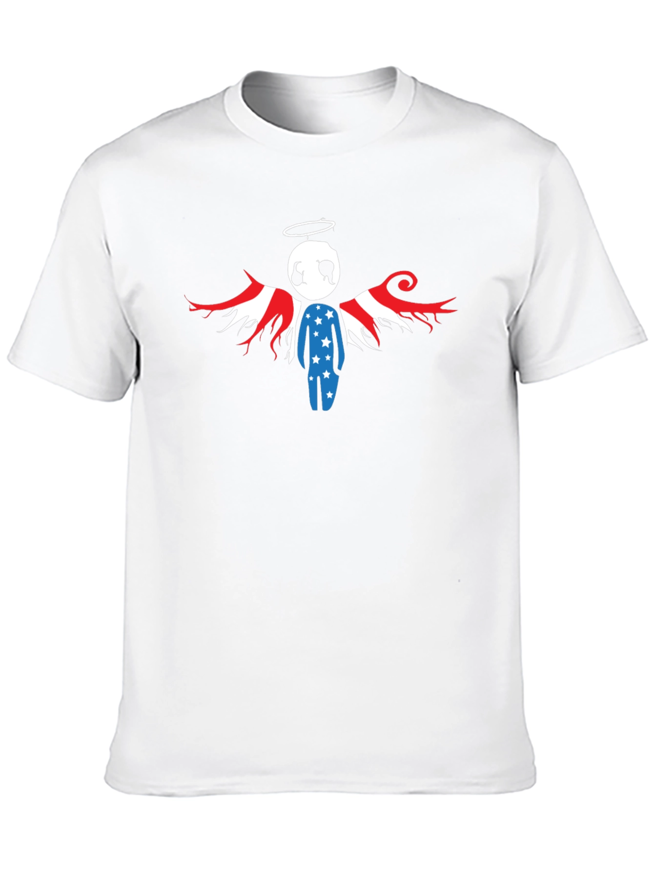 Patriotic Angel T-Shirt - USA Flag Wings