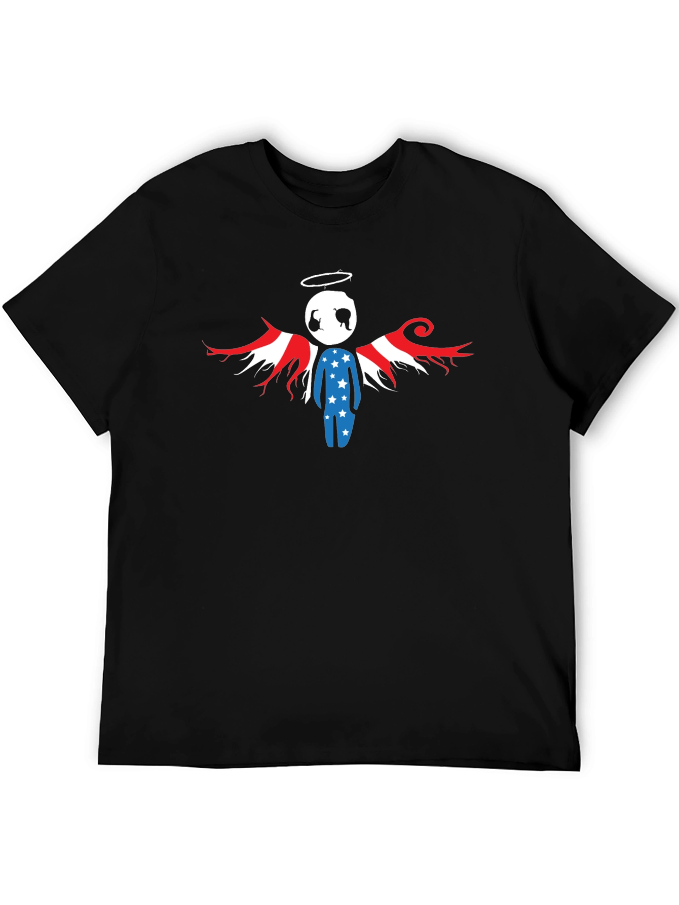 Patriotic Angel T-Shirt - USA Flag Wings