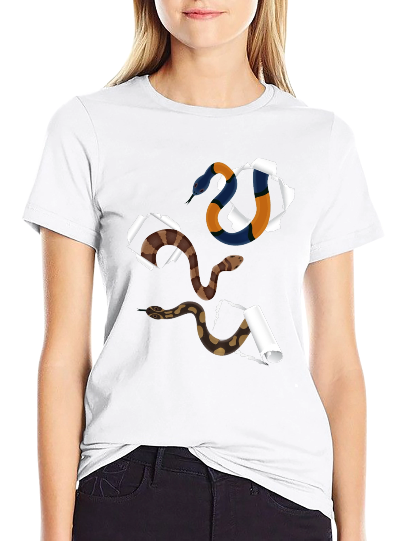 Snake Graphic Tee - Unique Reptile Design
