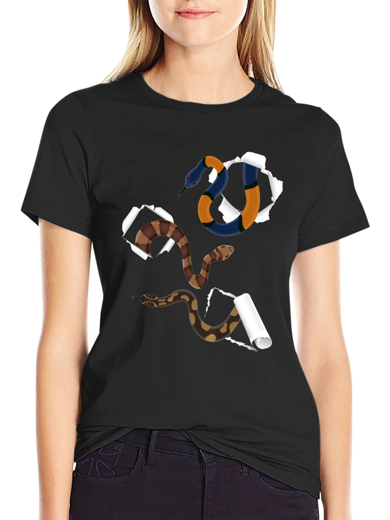 Snake Graphic Tee - Unique Reptile Design