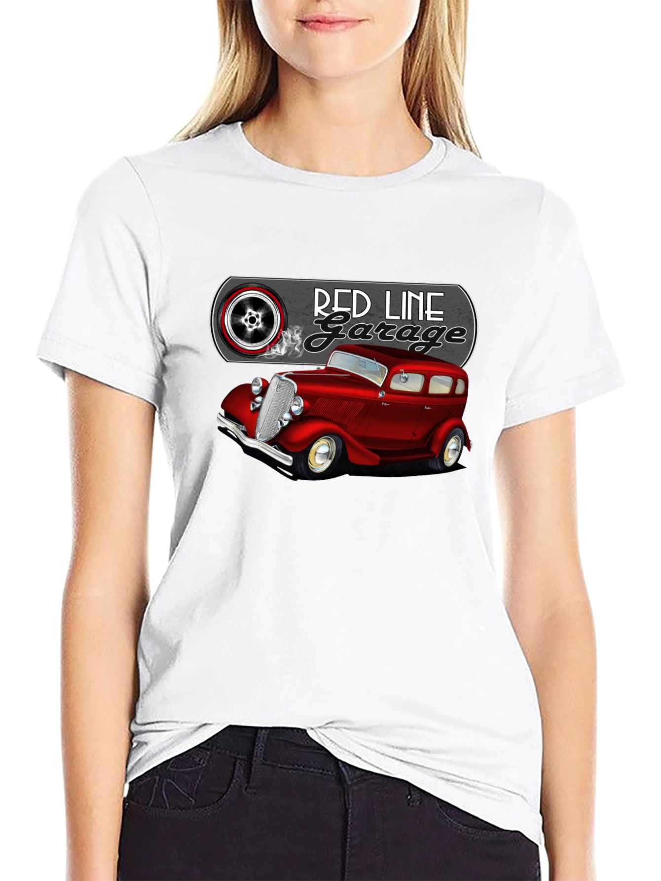 Red Line Garage Classic Car T-Shirt