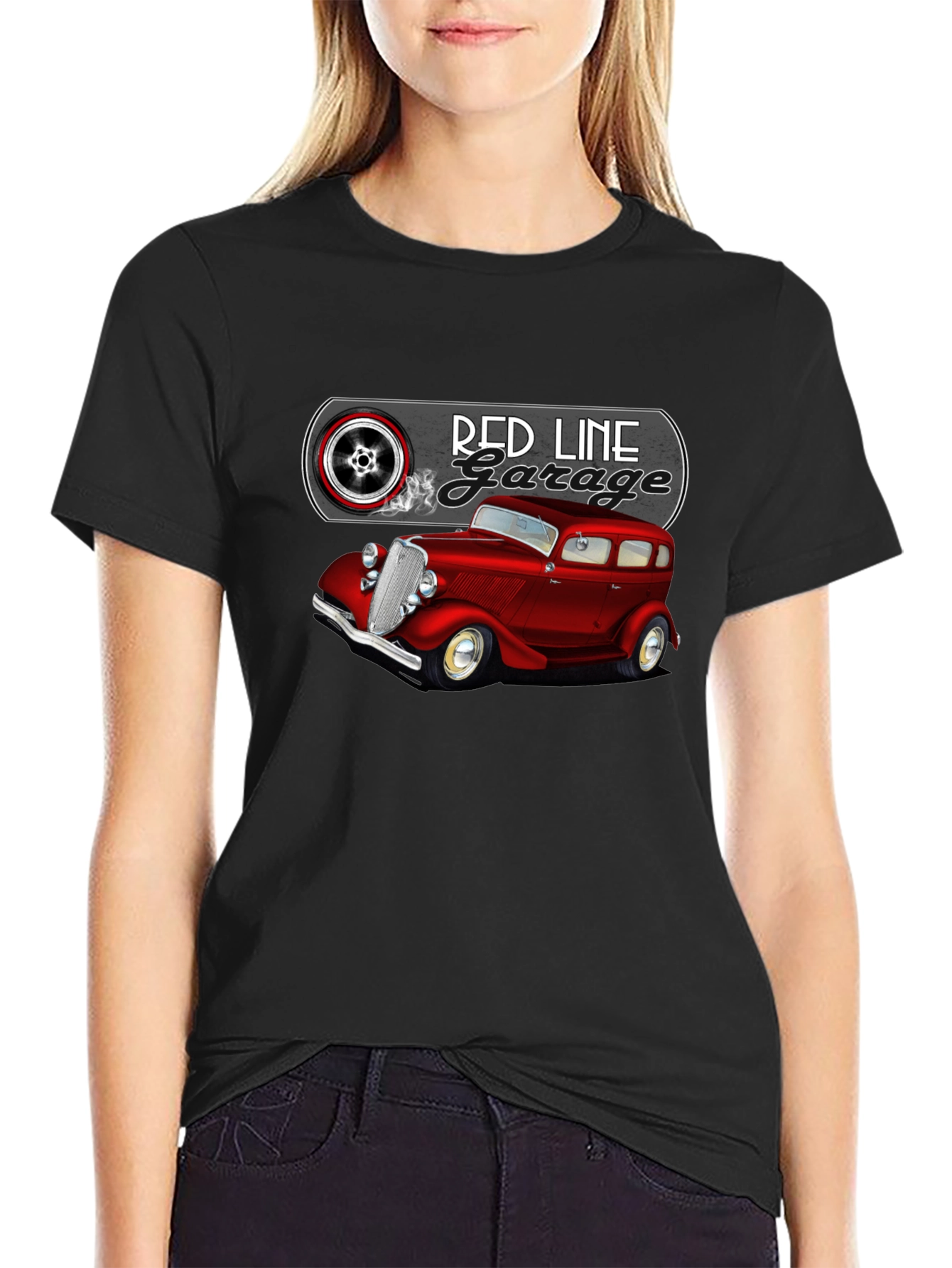 Red Line Garage Classic Car T-Shirt