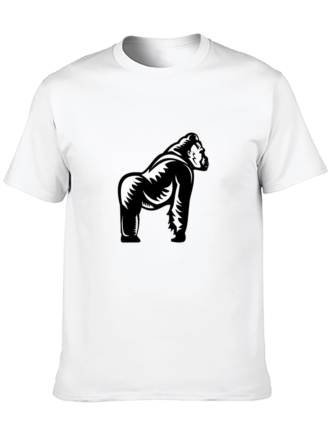 Gorilla Graphic Tee - Stylish Black Cotton T-Shirt