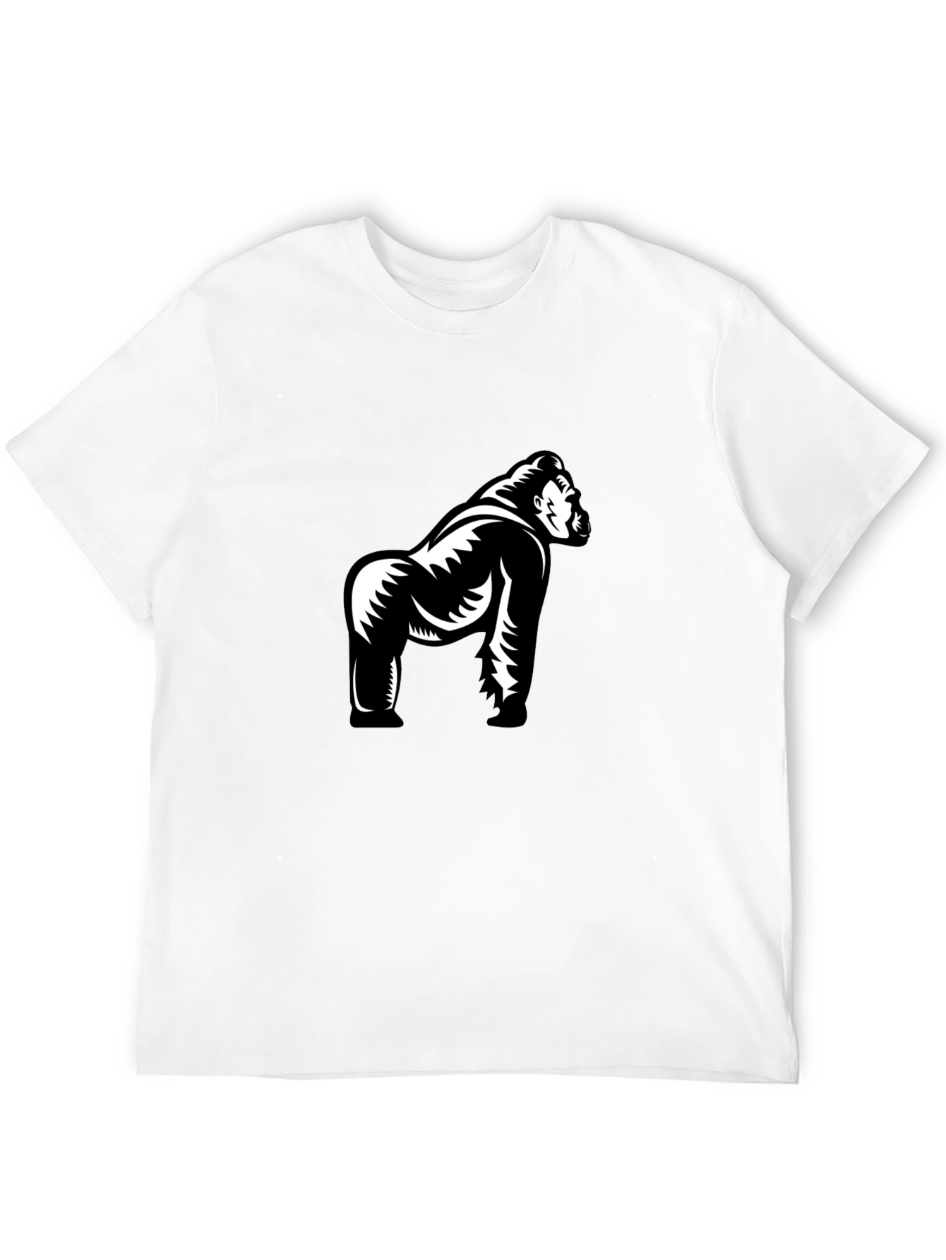 Gorilla Graphic Tee - Stylish Black Cotton T-Shirt