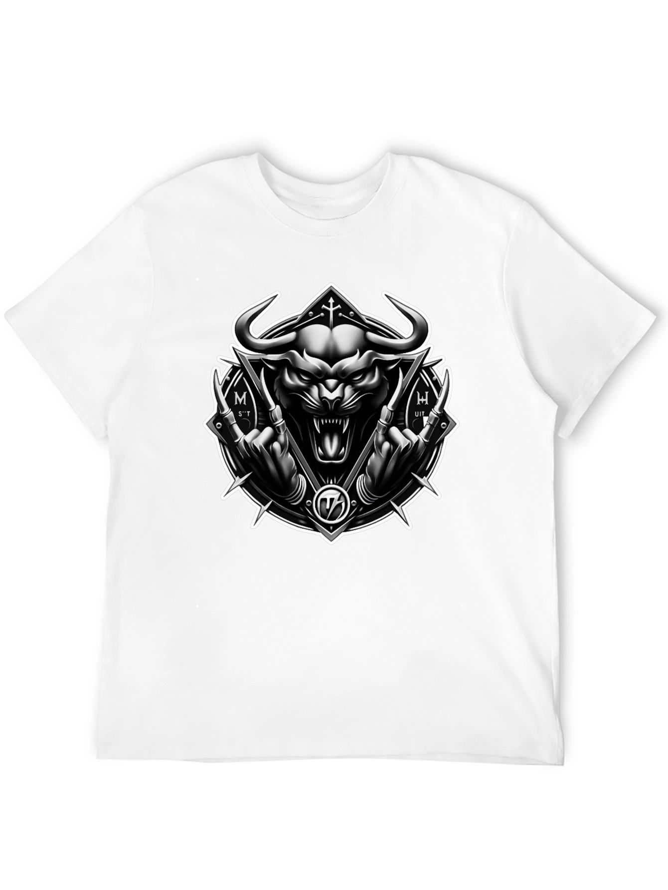 Dark Bull Graphic Tee - Black Metal Style Shirt