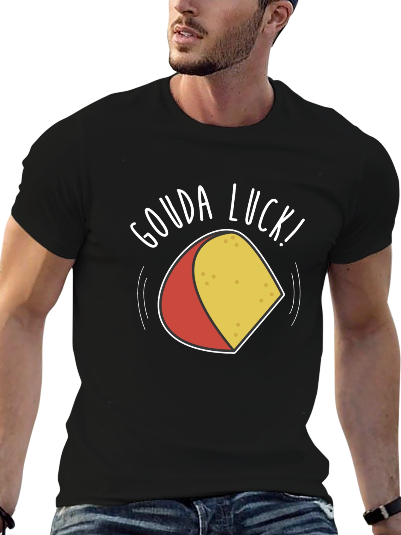 Gouda Luck T-Shirt - Funny Cheese Pun Tee