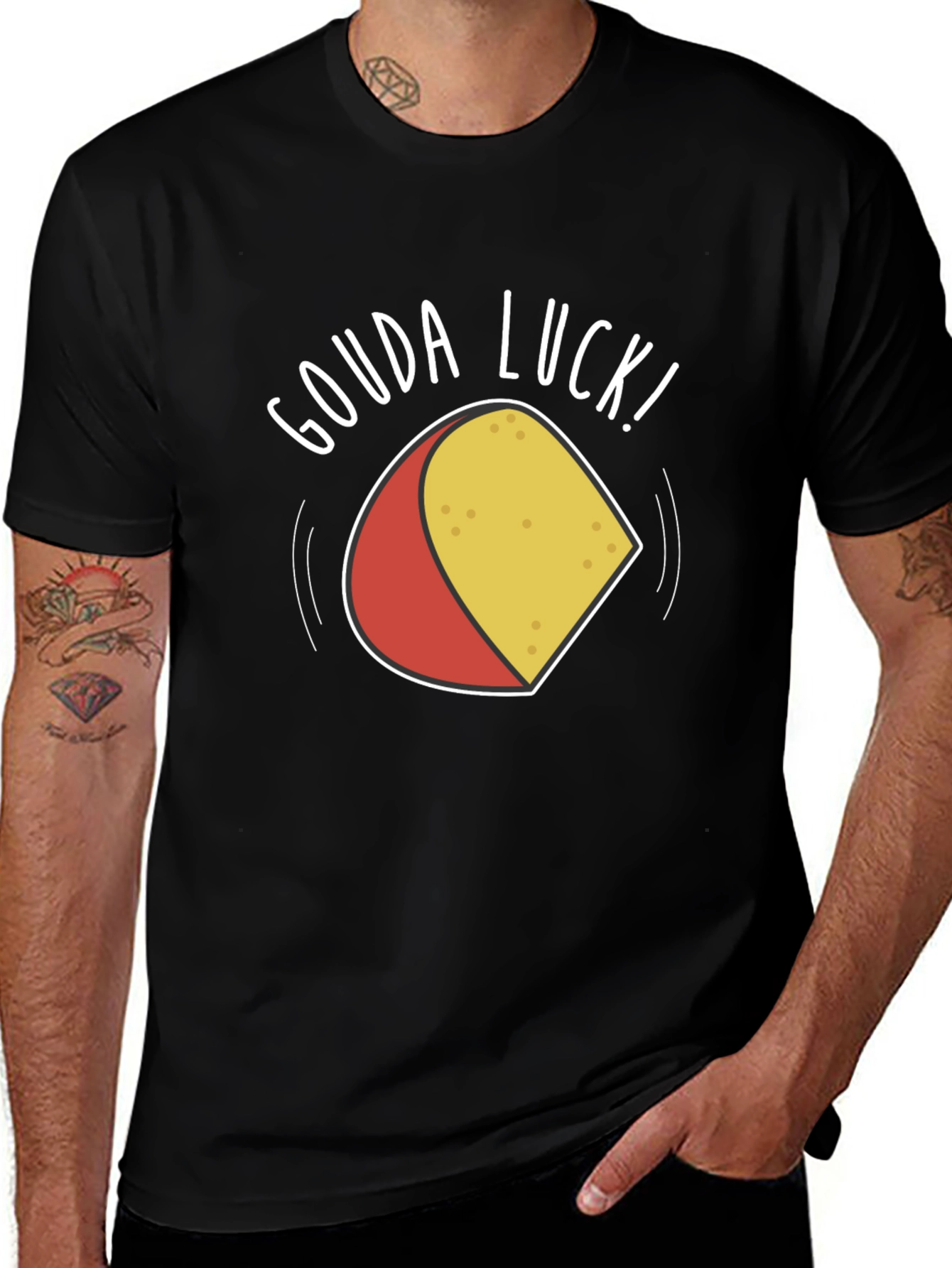 Gouda Luck T-Shirt - Funny Cheese Pun Tee