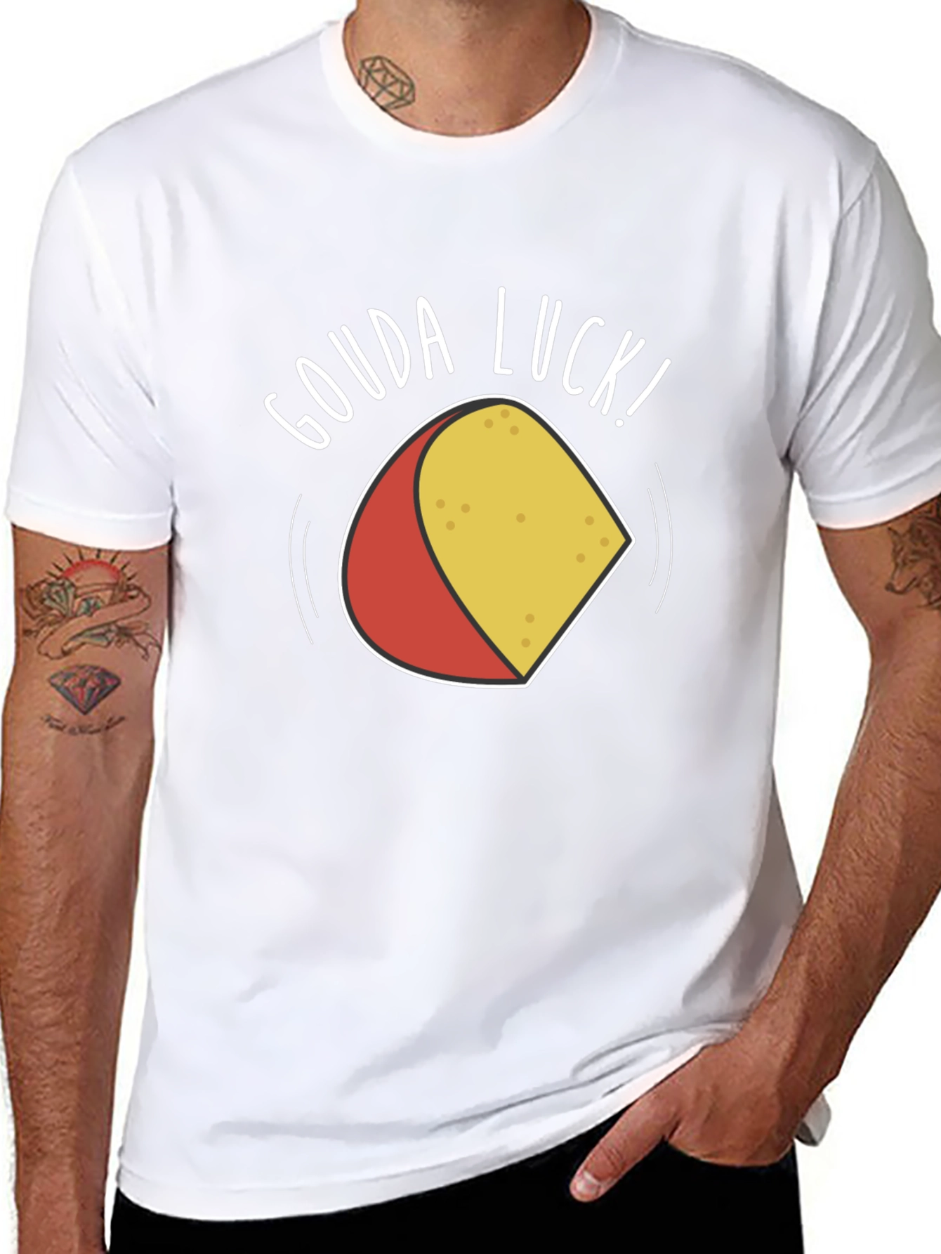 Gouda Luck T-Shirt - Funny Cheese Pun Tee