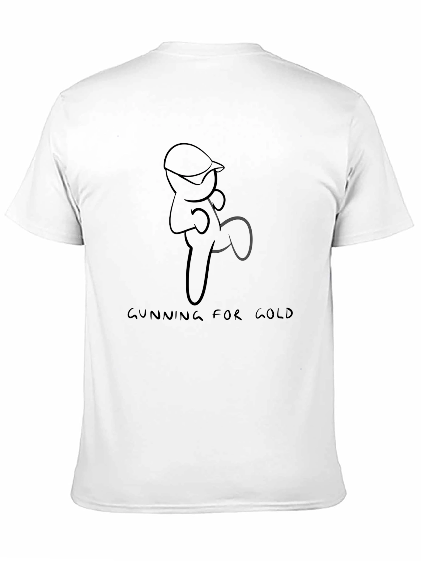 Gunning for Gold Black Tee - Unique Design
