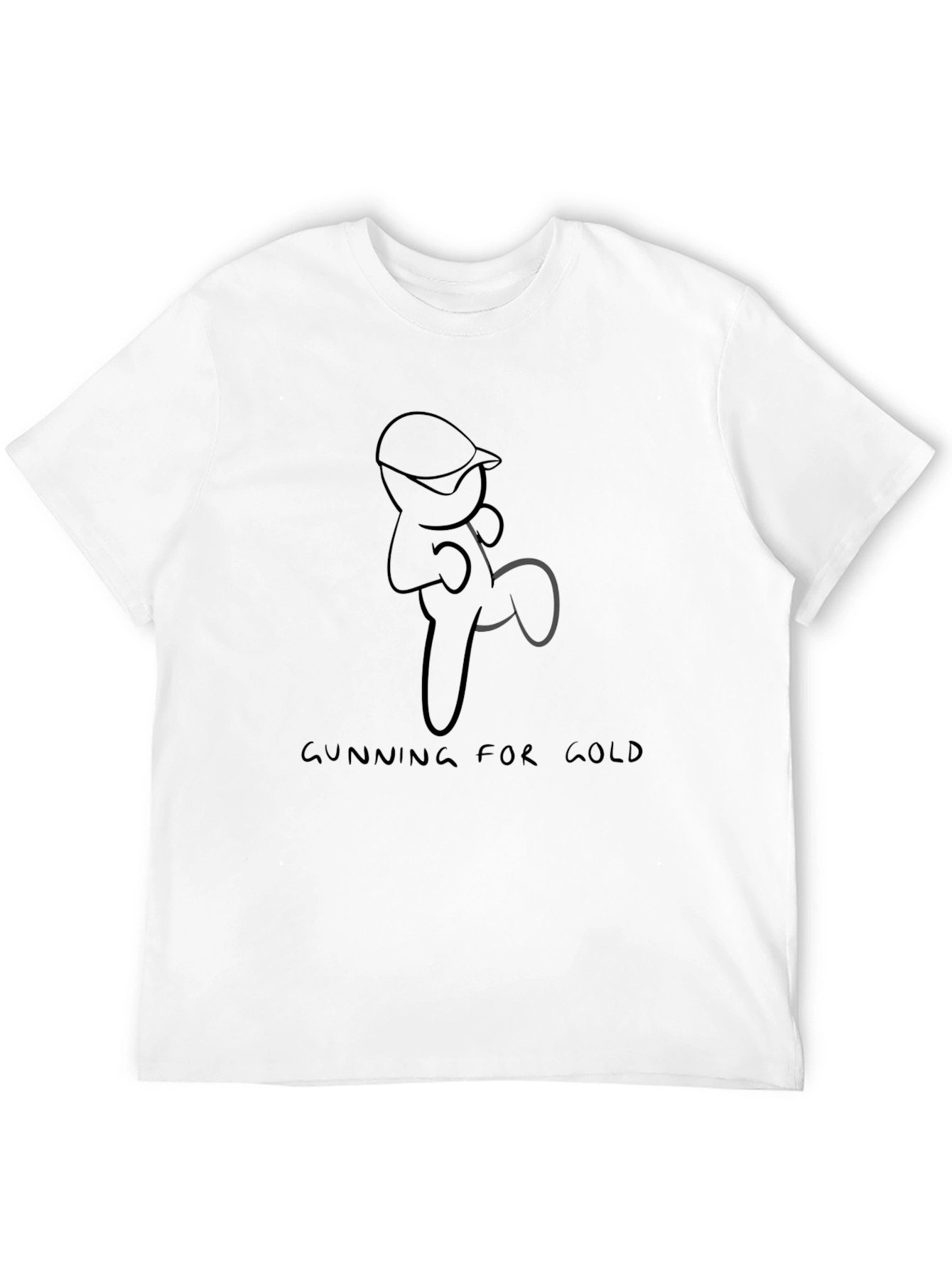 Gunning for Gold Black Tee - Unique Design