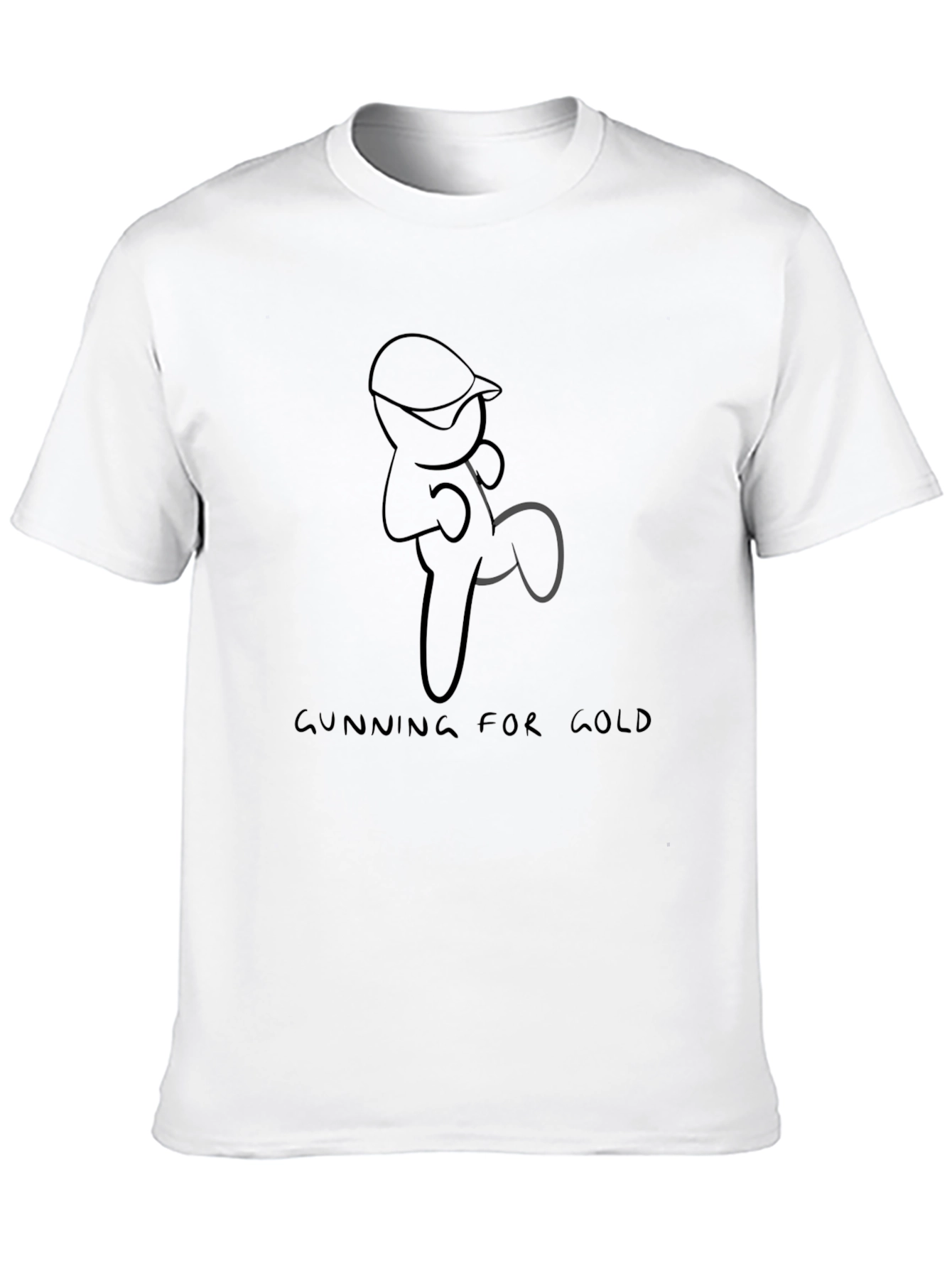 Gunning for Gold Black Tee - Unique Design