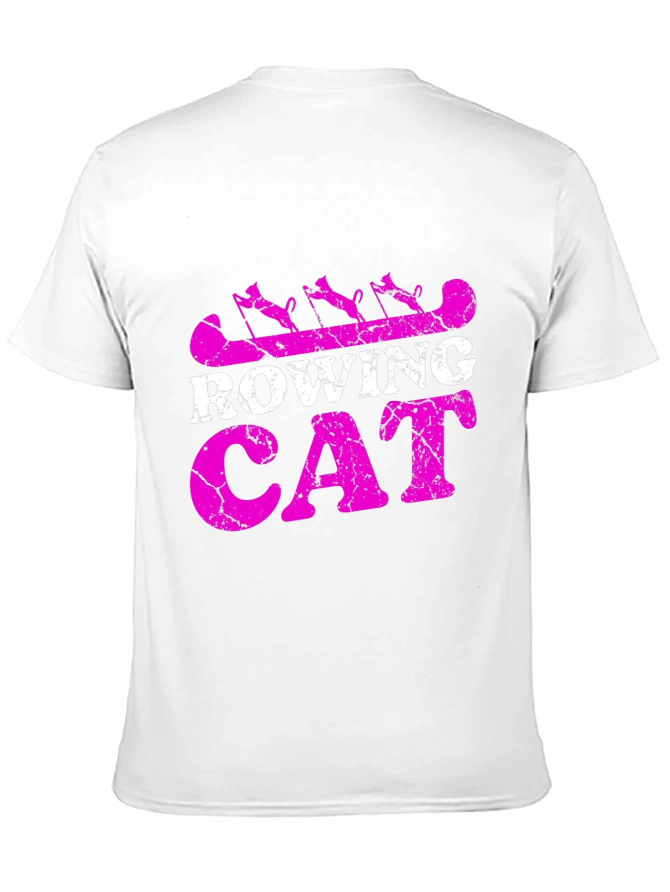 Rowing Cat Graphic T-Shirt