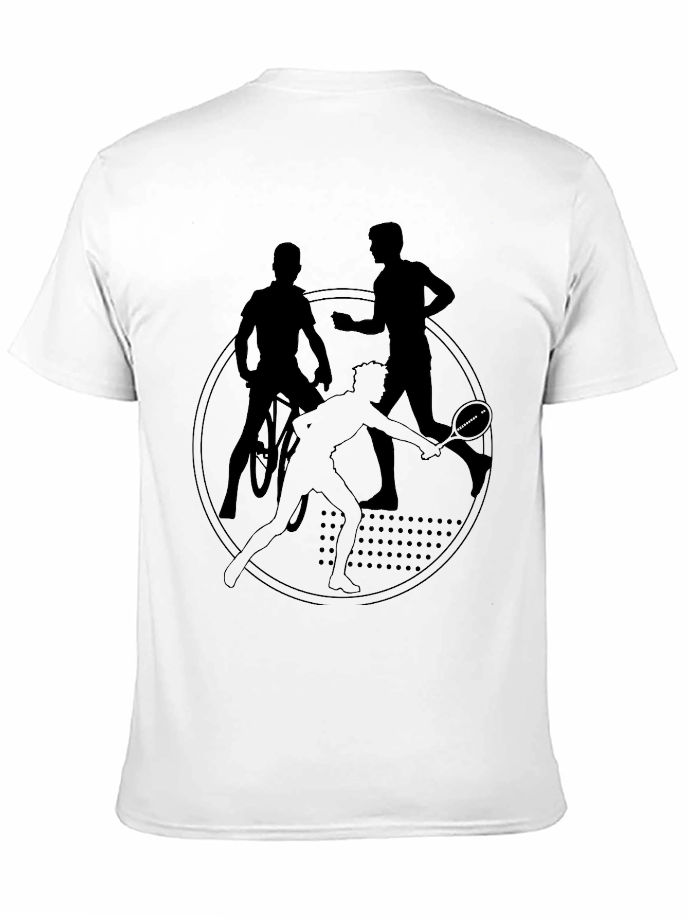 Triathlon Sport Silhouette Black T-Shirt