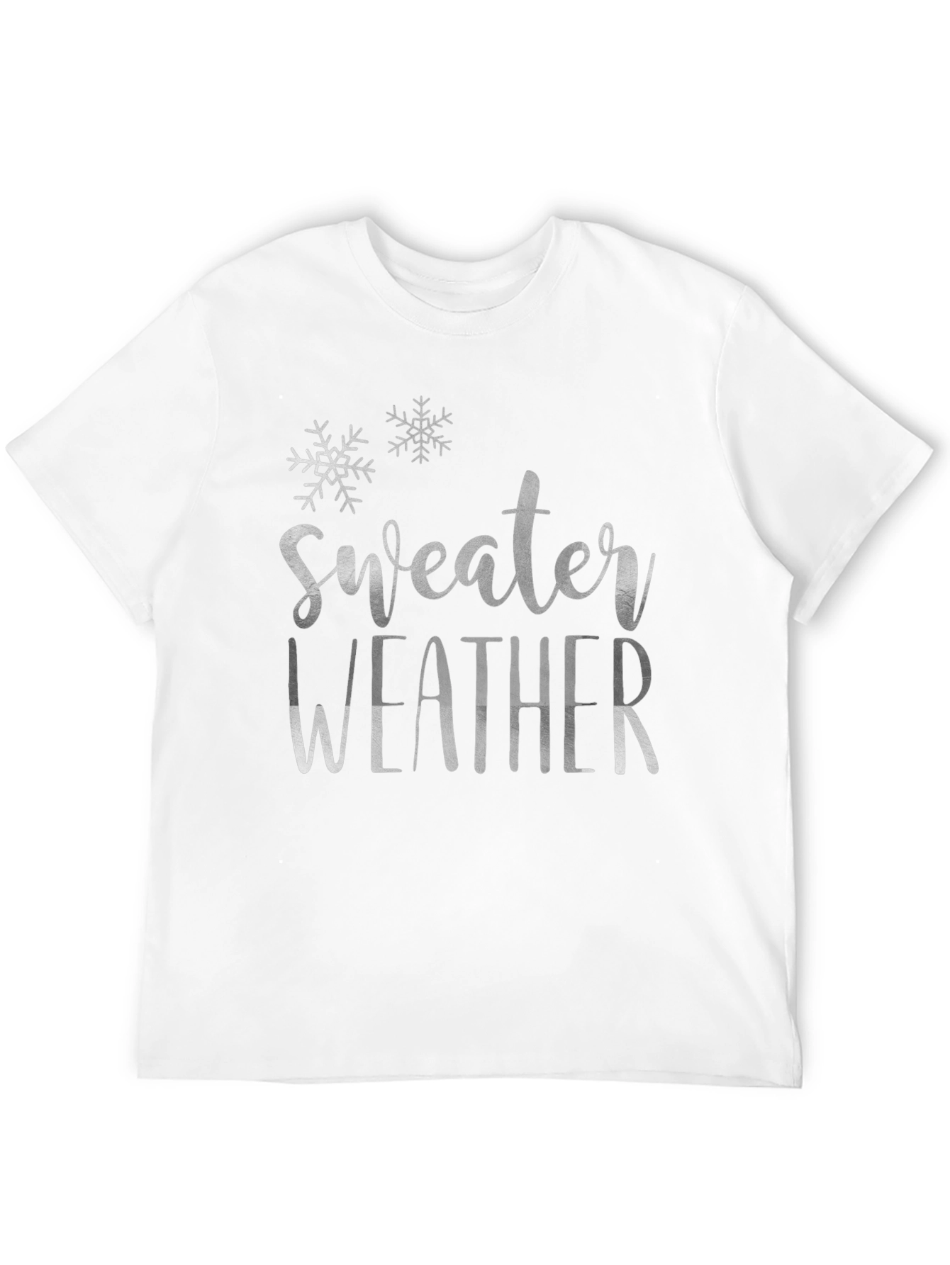 Sweater Weather Graphic Tee - Black Cotton Shirt