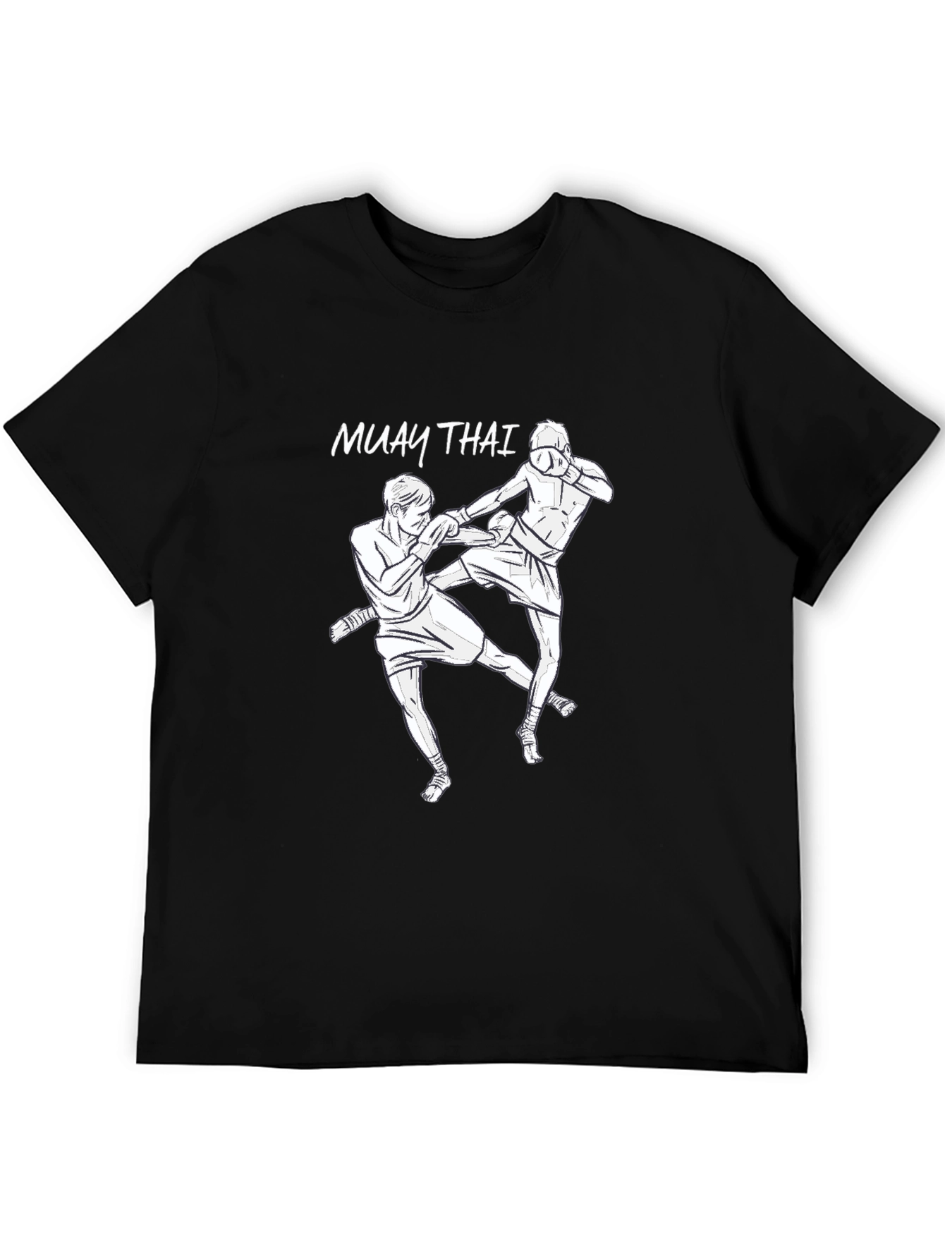 Muay Thai T-Shirt Black Tee Boxing Graphic Top