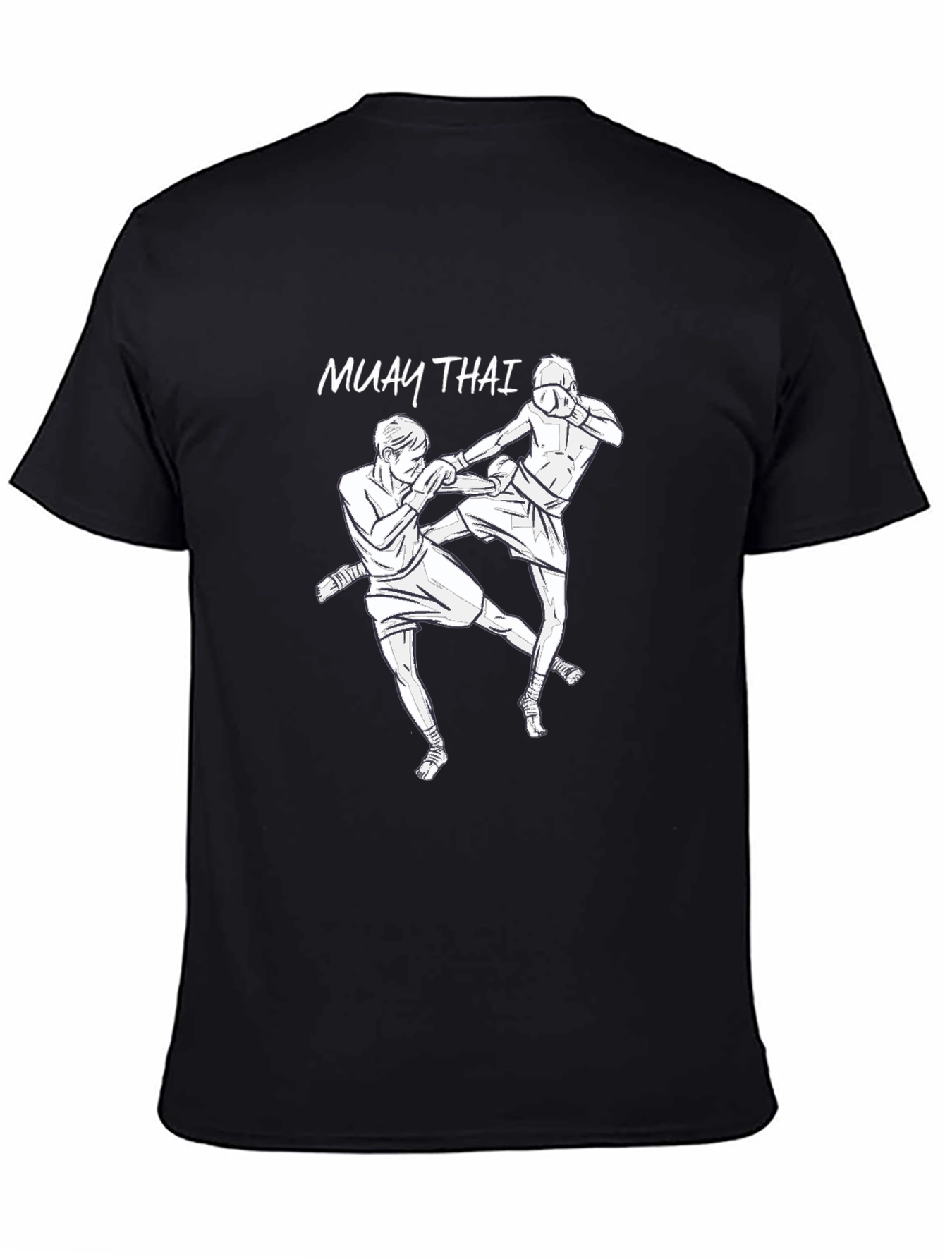 Muay Thai T-Shirt Black Tee Boxing Graphic Top