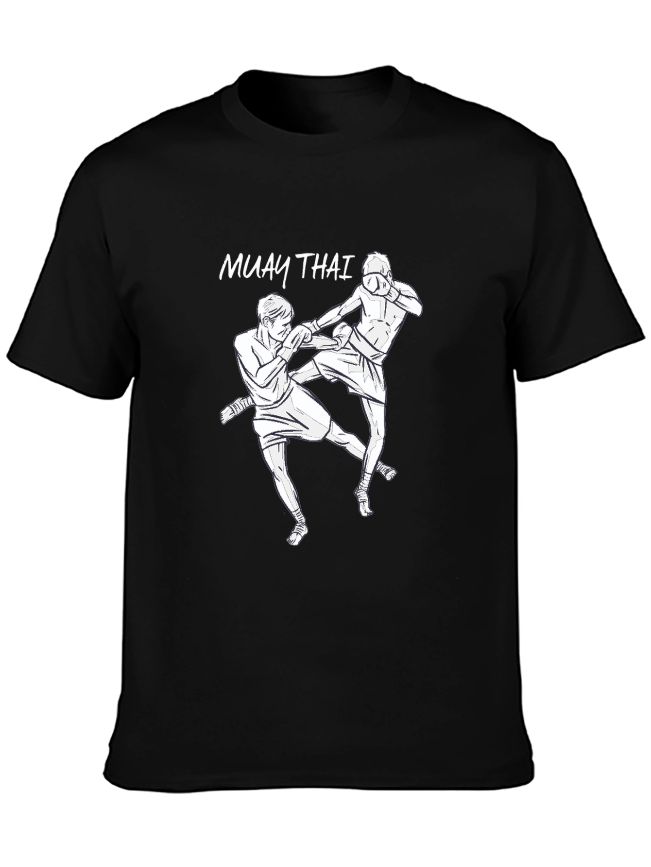 Muay Thai T-Shirt Black Tee Boxing Graphic Top