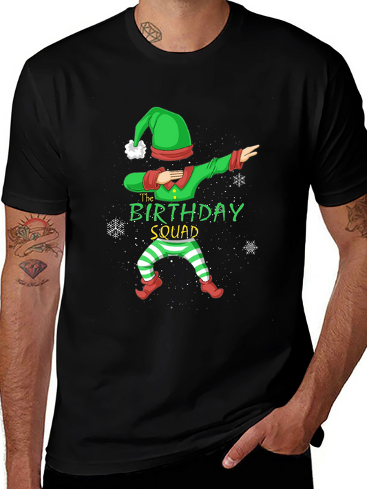 Birthday Squad Elf Dabbing T-Shirt