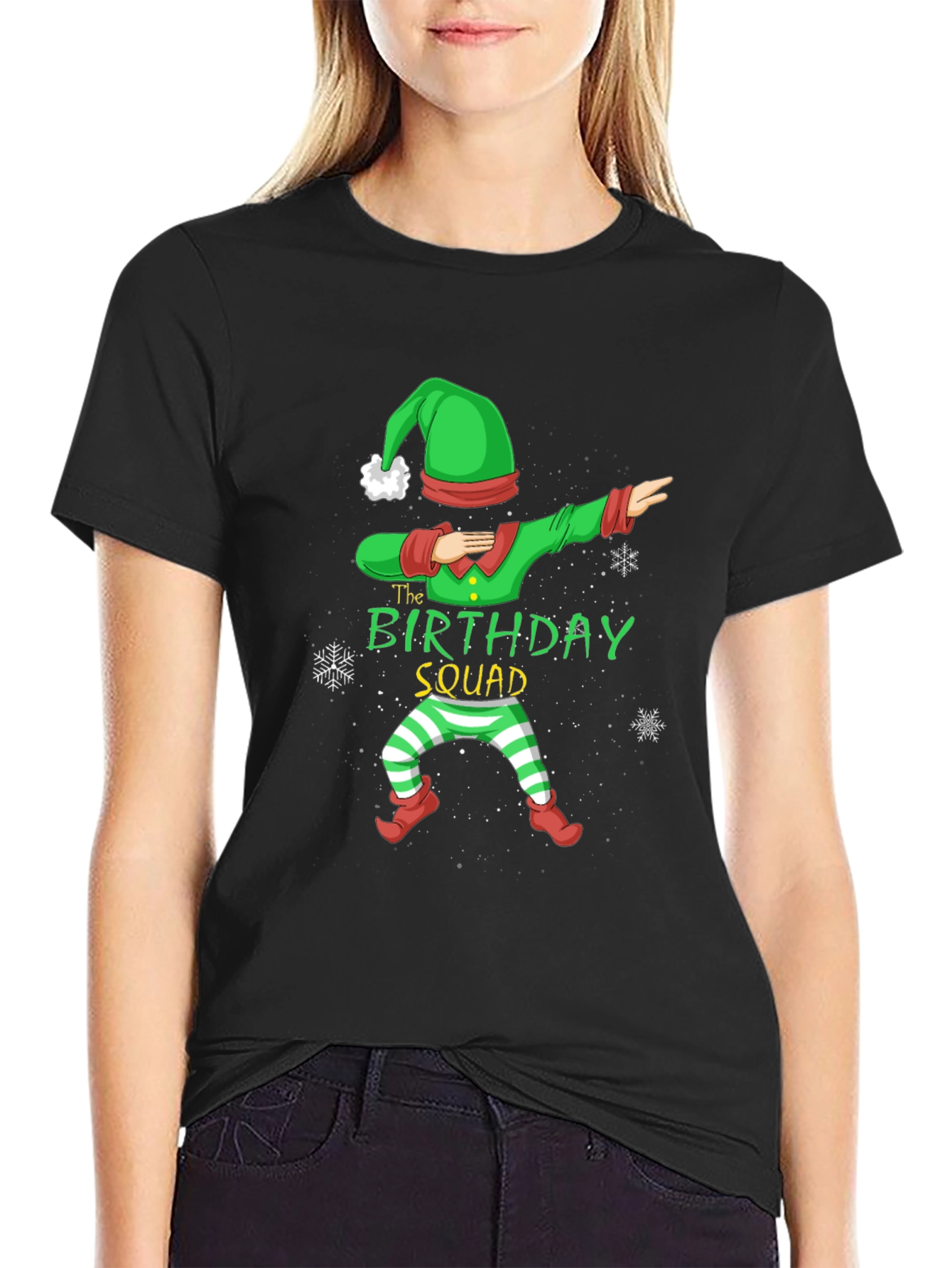 Birthday Squad Elf Dabbing T-Shirt