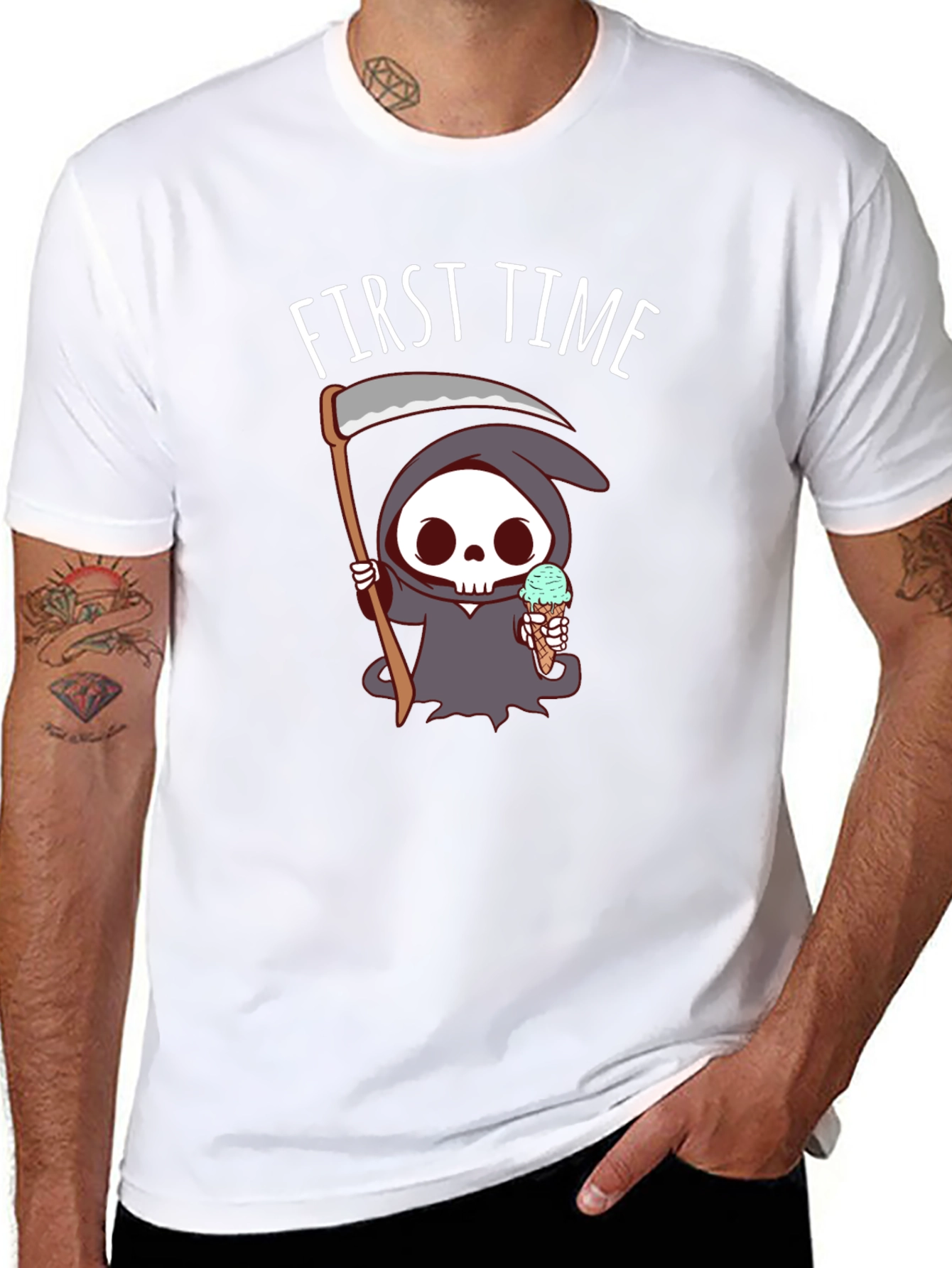 Grim Reaper First Time Ice Cream T-Shirt