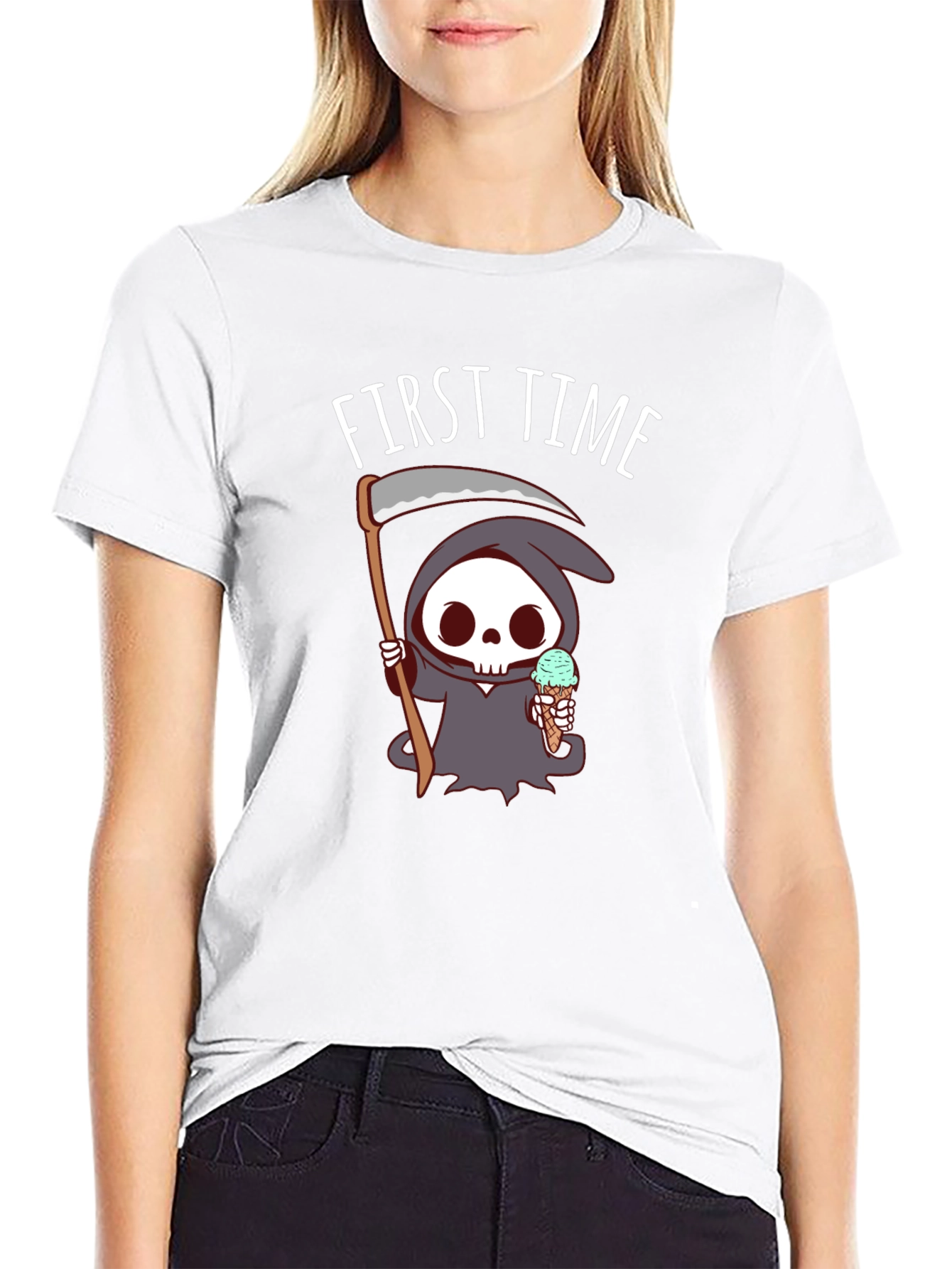 Grim Reaper First Time Ice Cream T-Shirt