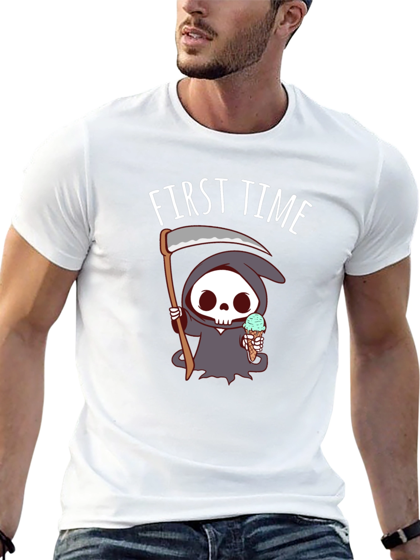 Grim Reaper First Time Ice Cream T-Shirt