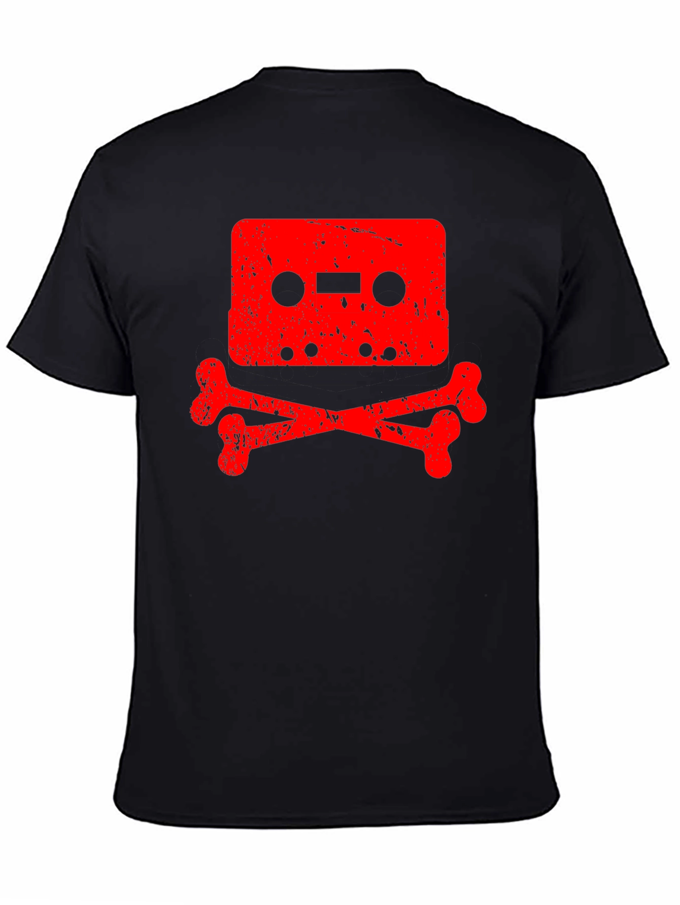 Cassette Skull Graphic Tee - Retro Music Lover Shirt
