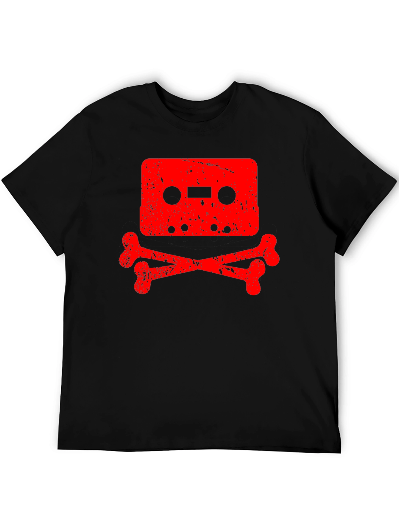 Cassette Skull Graphic Tee - Retro Music Lover Shirt