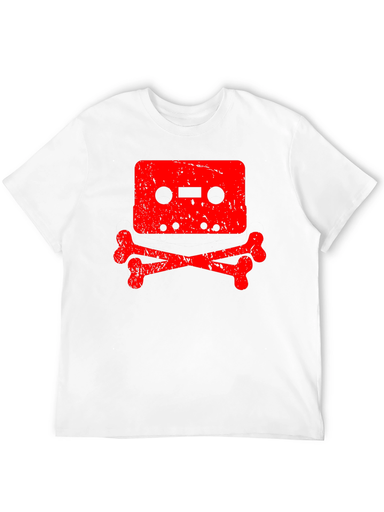 Cassette Skull Graphic Tee - Retro Music Lover Shirt