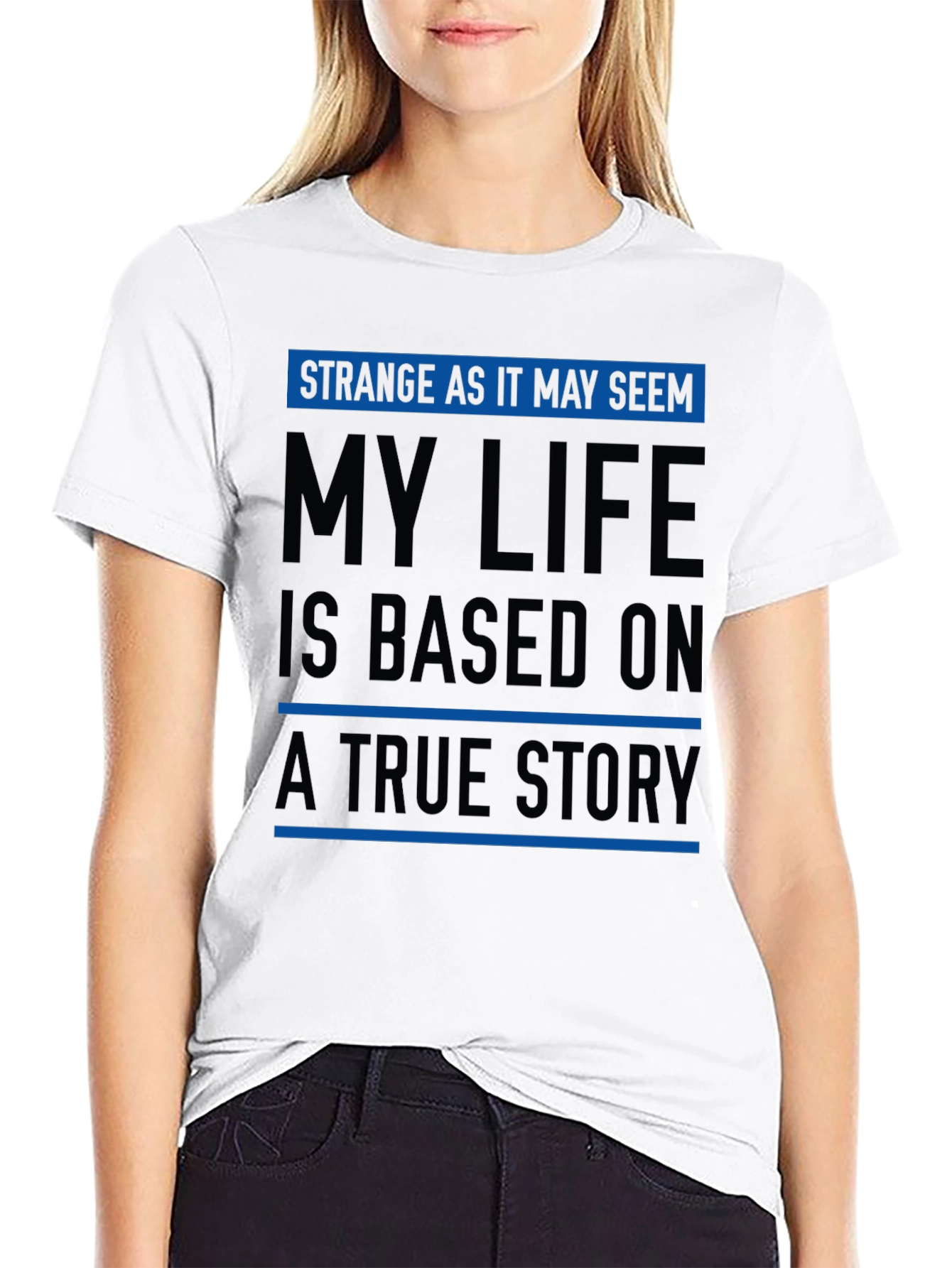 Strange Life Story Black Graphic Tee