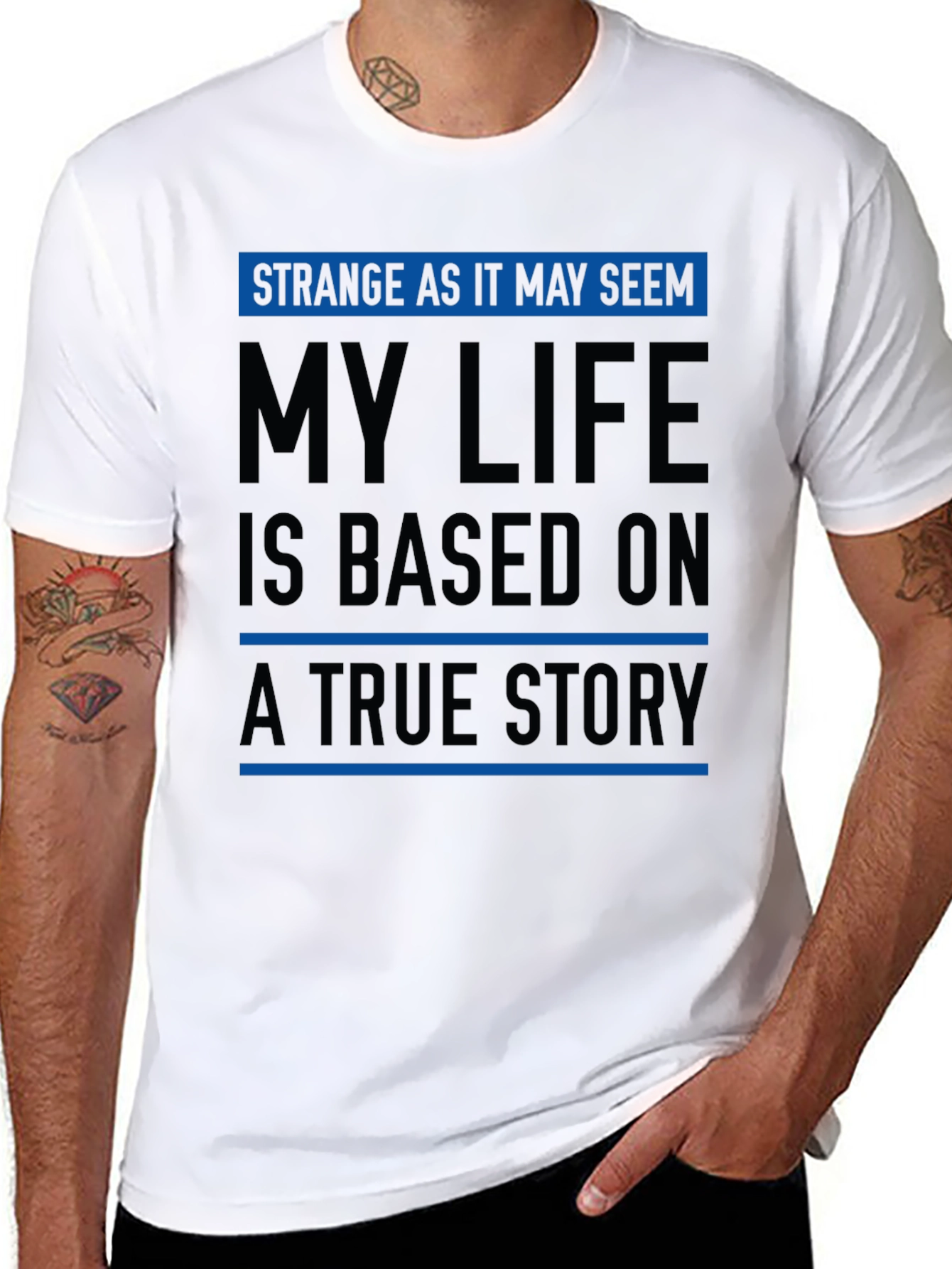 Strange Life Story Black Graphic Tee