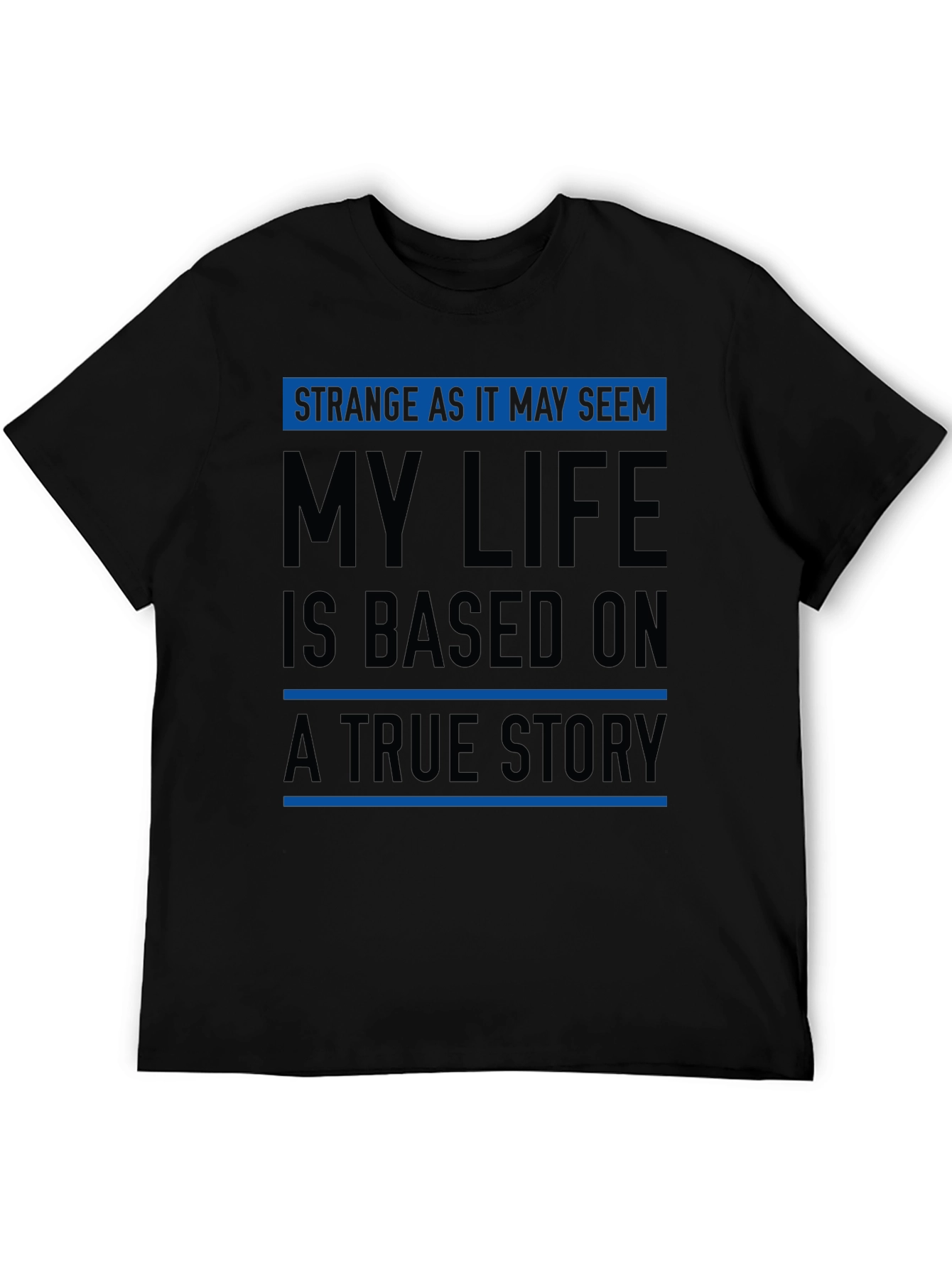 Strange Life Story Black Graphic Tee