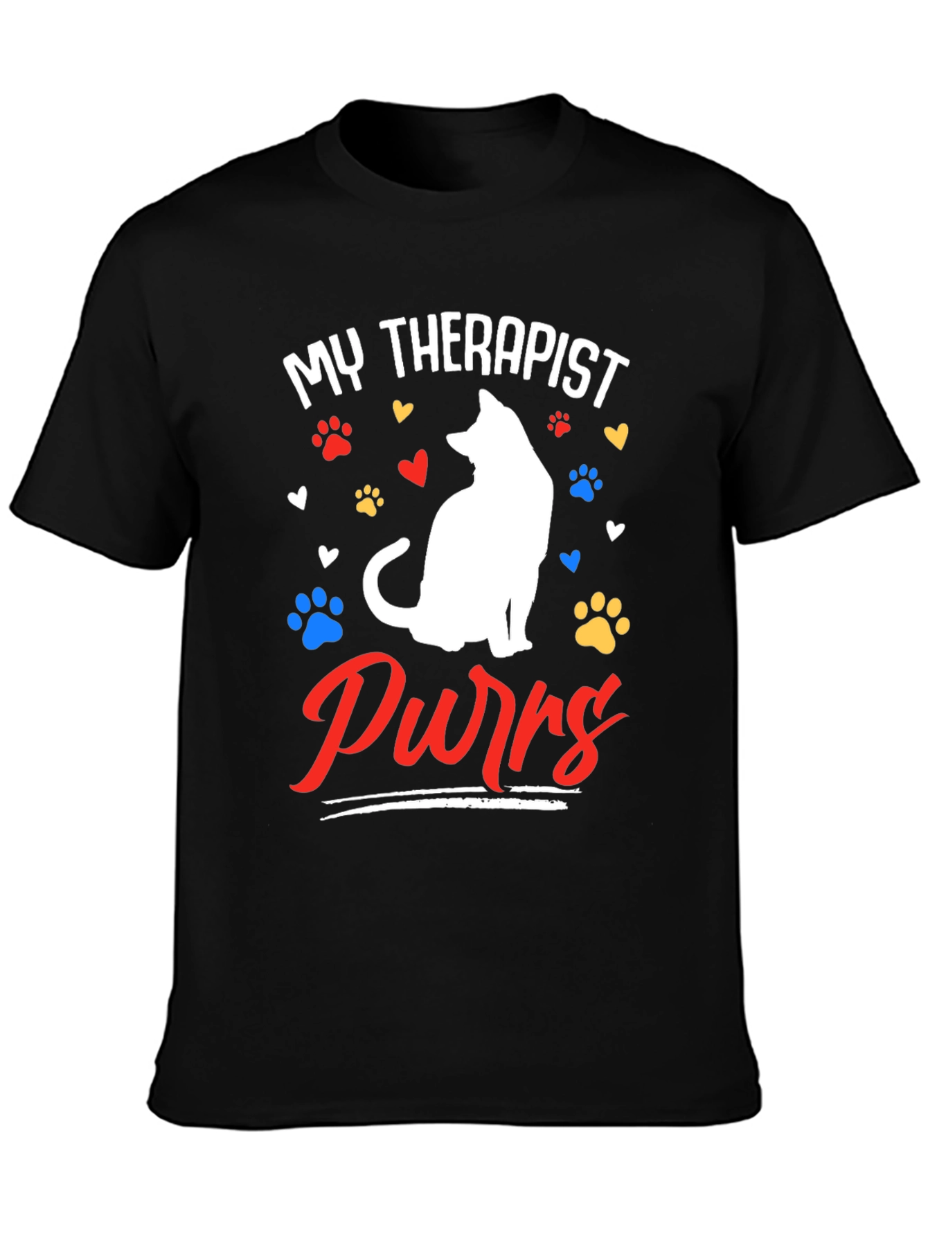 My Therapist Purrs Cat Lover T-Shirt