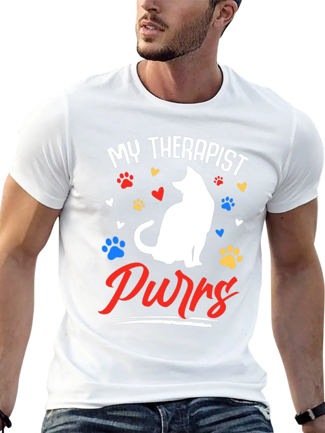My Therapist Purrs Cat Lover T-Shirt