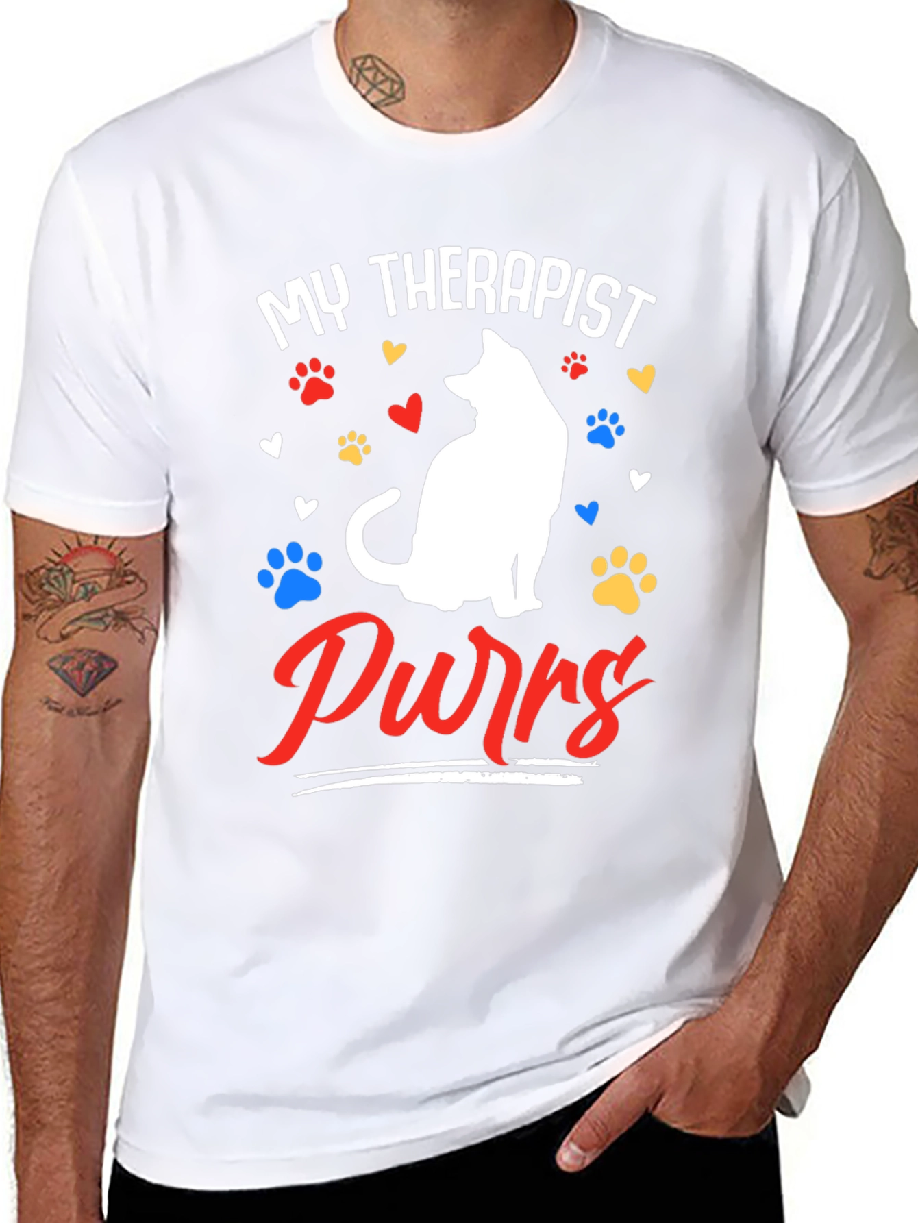 My Therapist Purrs Cat Lover T-Shirt