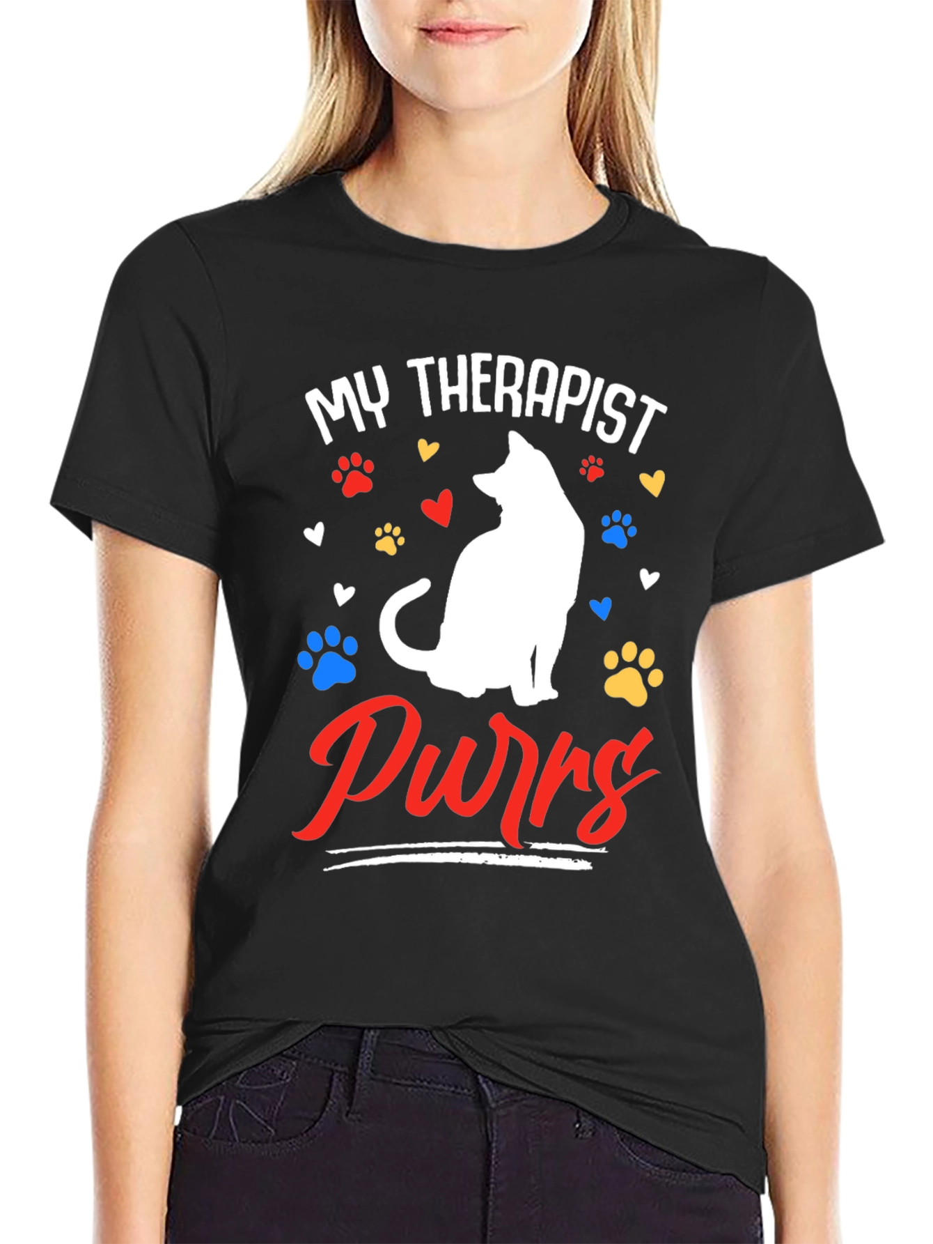 My Therapist Purrs Cat Lover T-Shirt