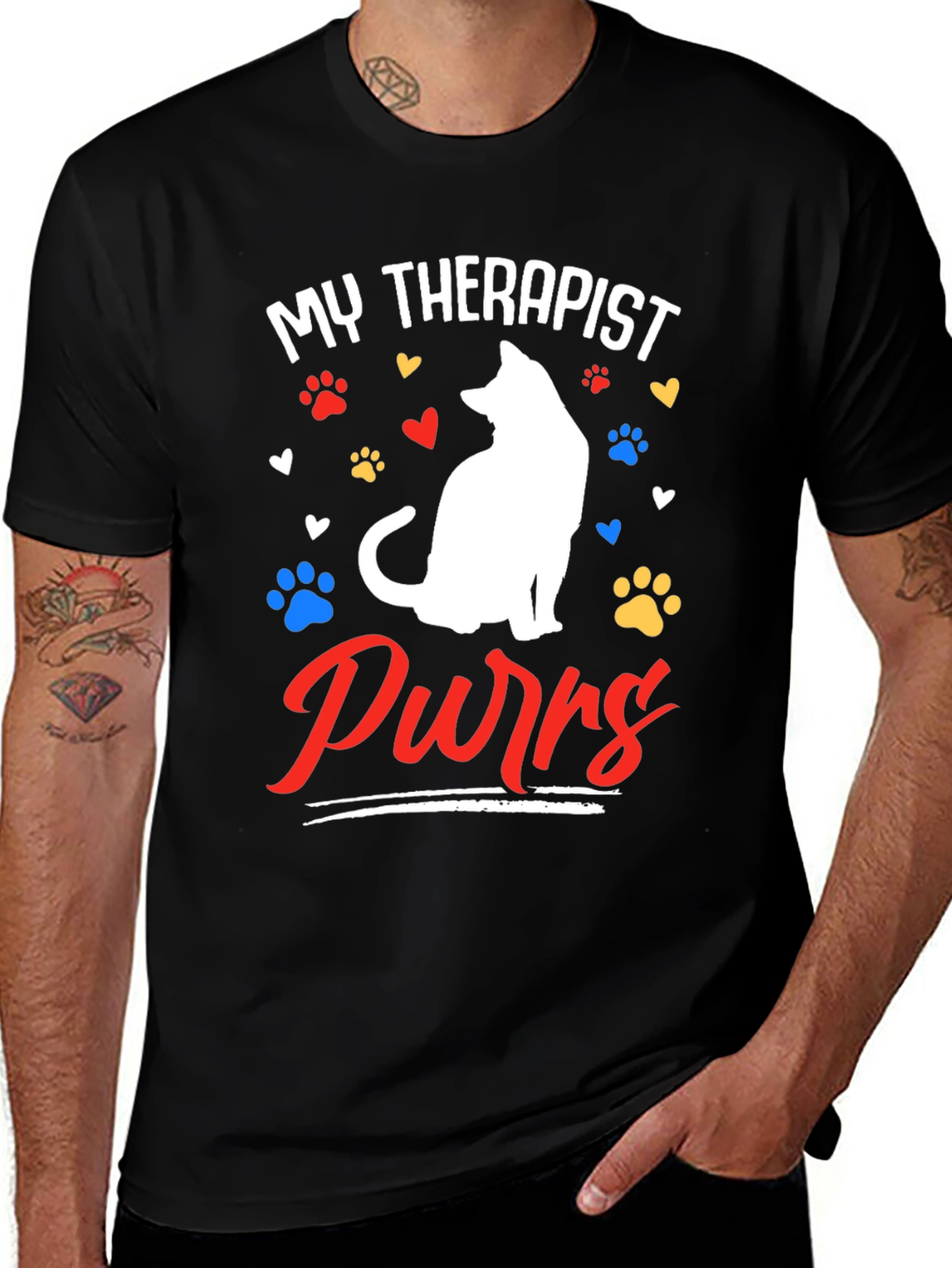 My Therapist Purrs Cat Lover T-Shirt