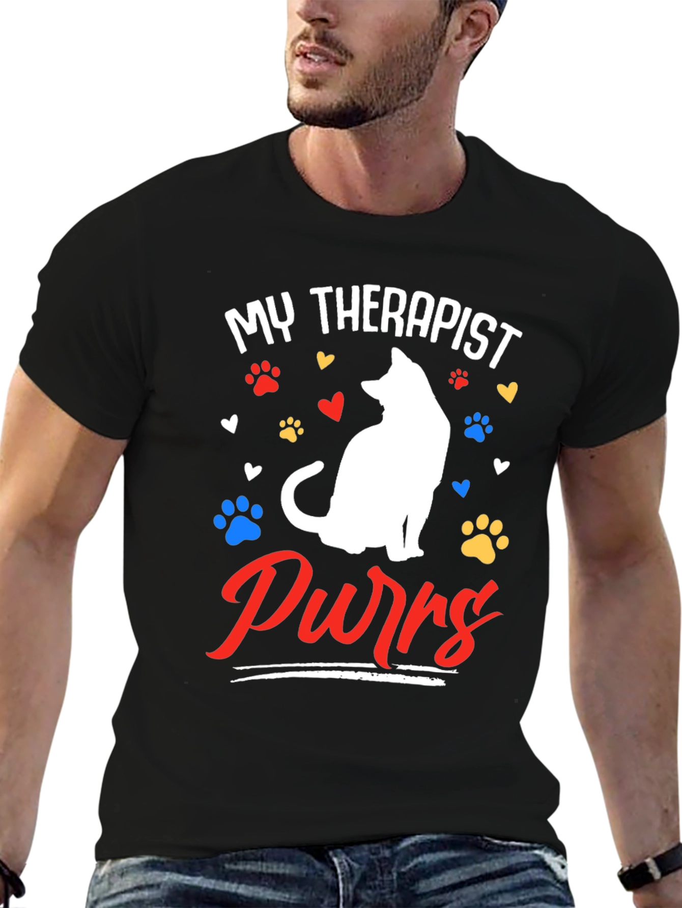 My Therapist Purrs Cat Lover T-Shirt