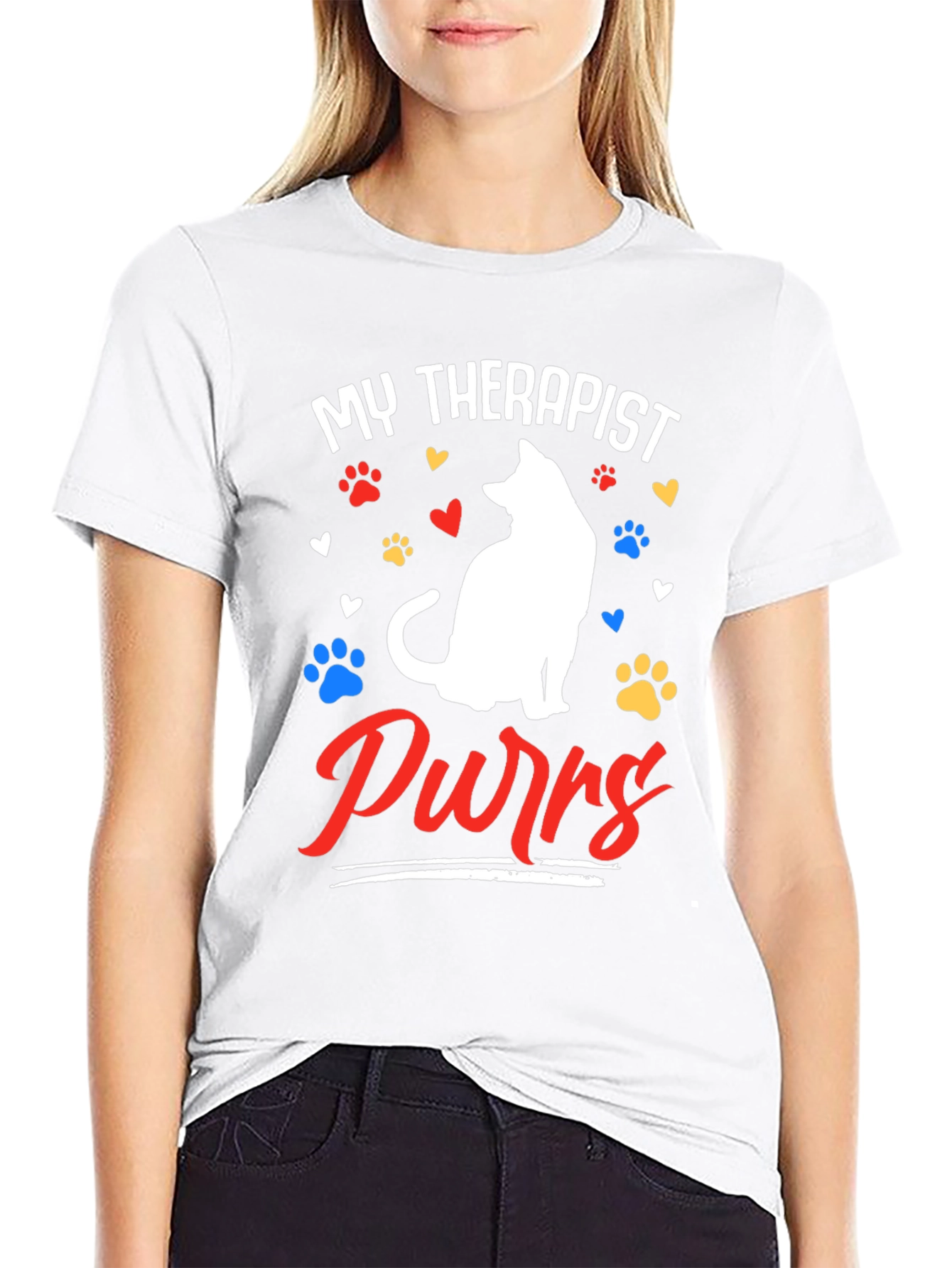 My Therapist Purrs Cat Lover T-Shirt