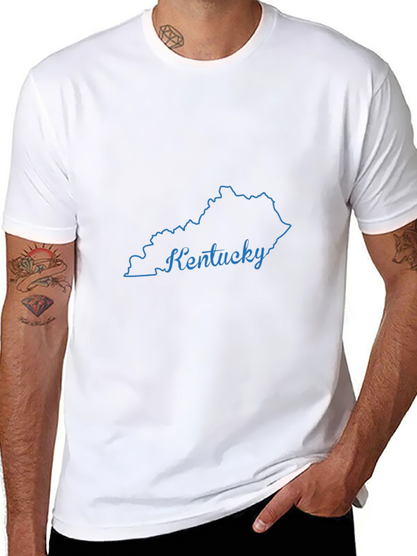 Kentucky State Outline Graphic T-Shirt