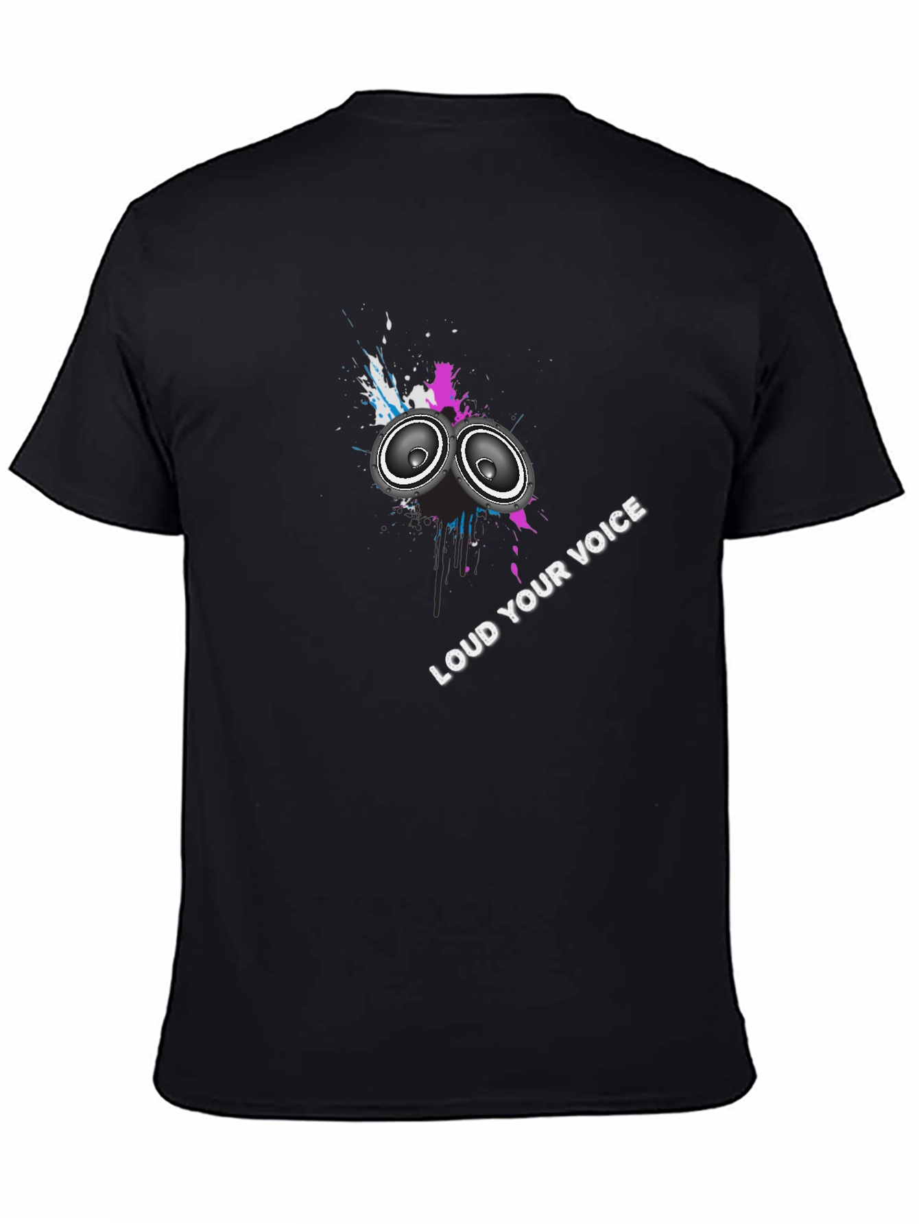 Loud Your Voice Graphic Black T-Shirt