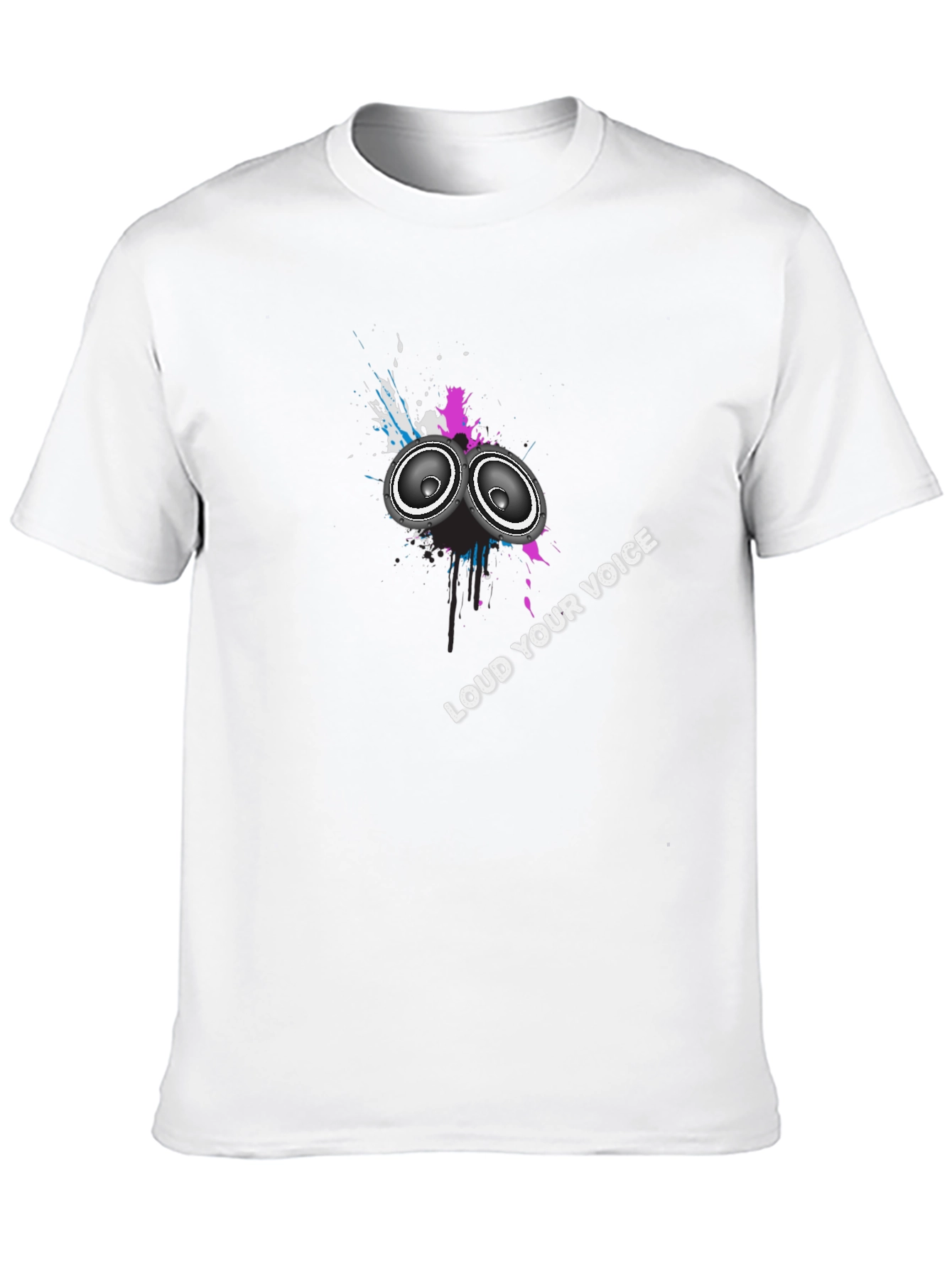 Loud Your Voice Graphic Black T-Shirt