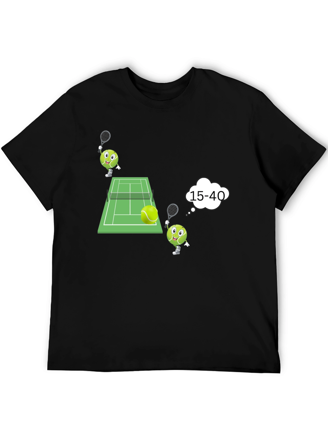 Tennis Cartoon Graphic T-Shirt