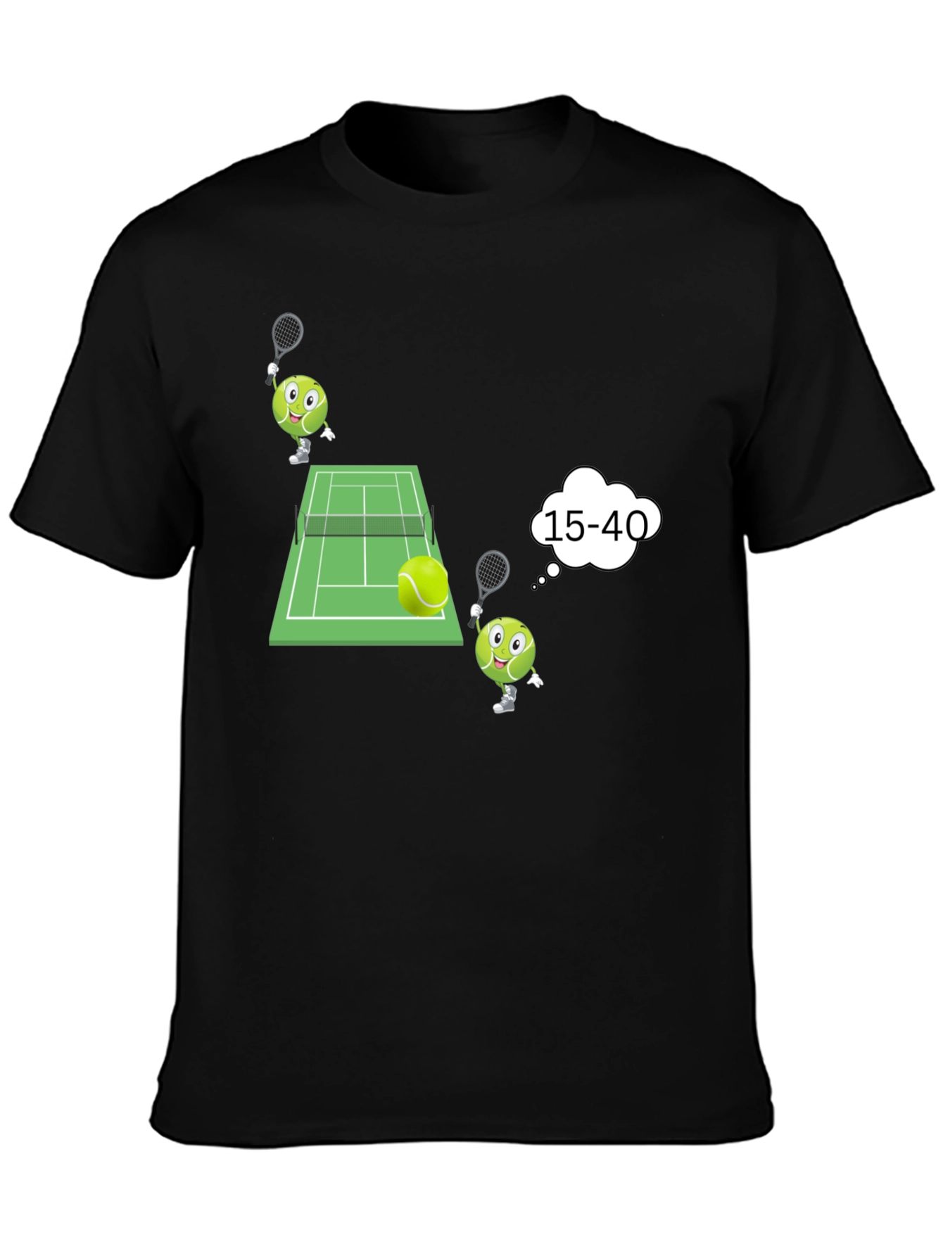 Tennis Cartoon Graphic T-Shirt
