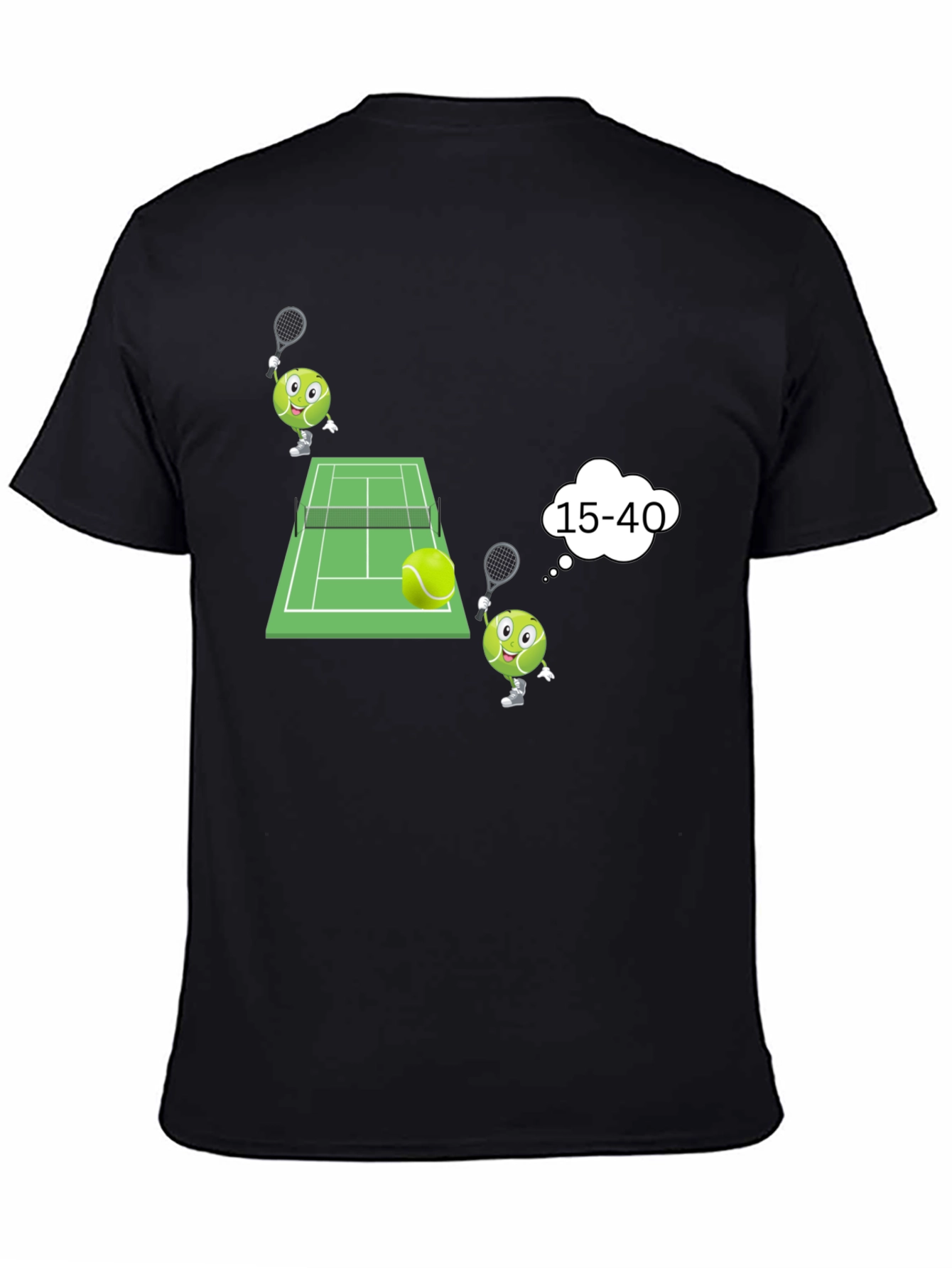 Tennis Cartoon Graphic T-Shirt