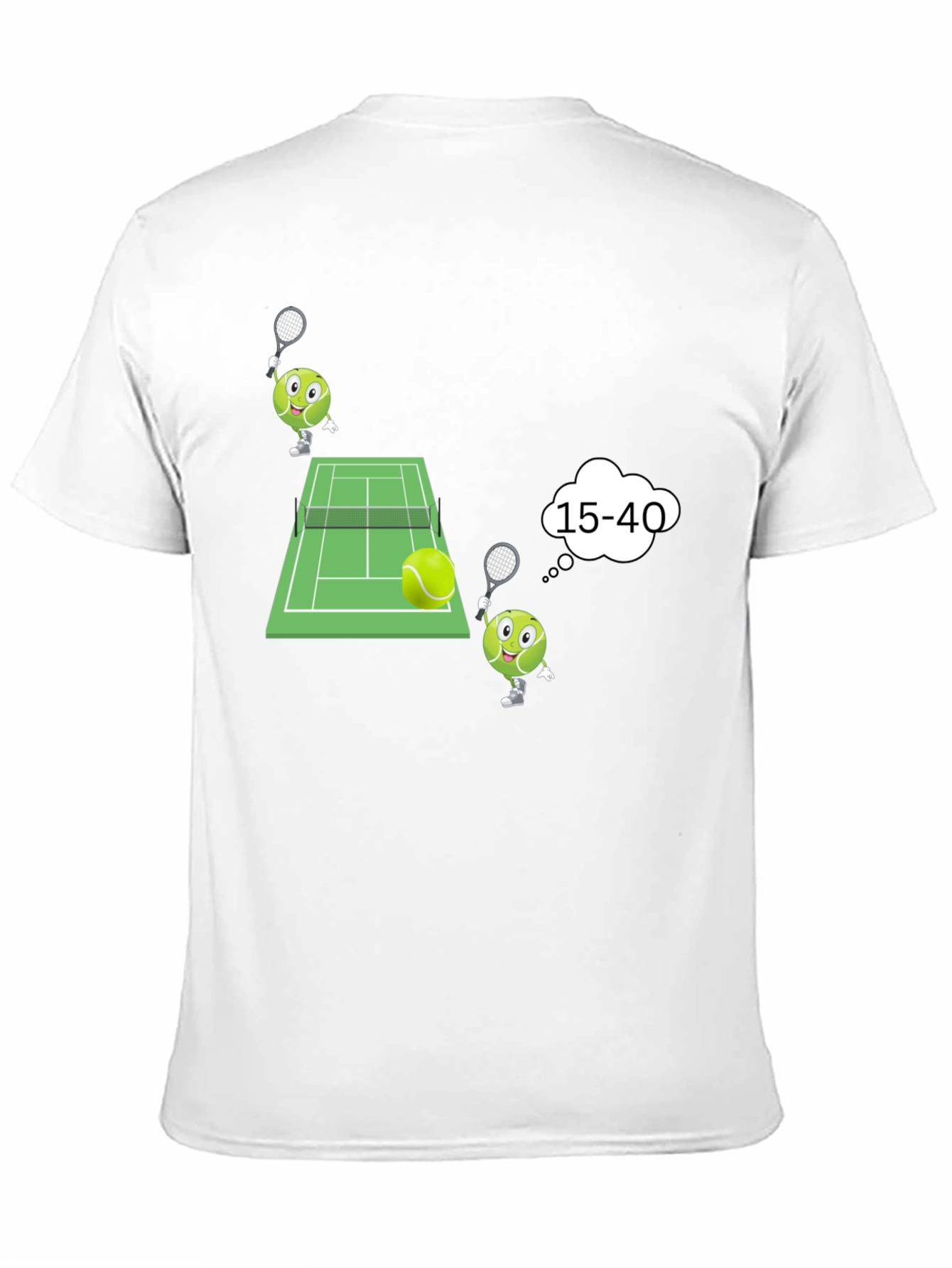 Tennis Cartoon Graphic T-Shirt