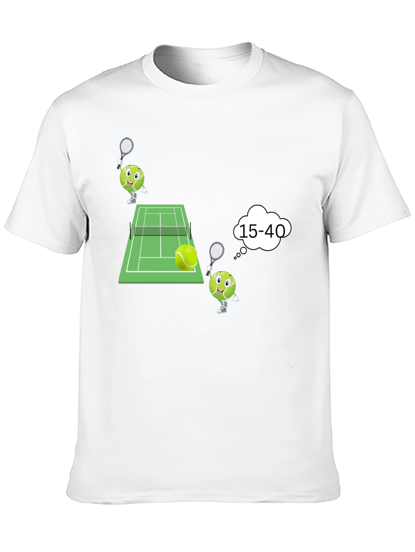 Tennis Cartoon Graphic T-Shirt