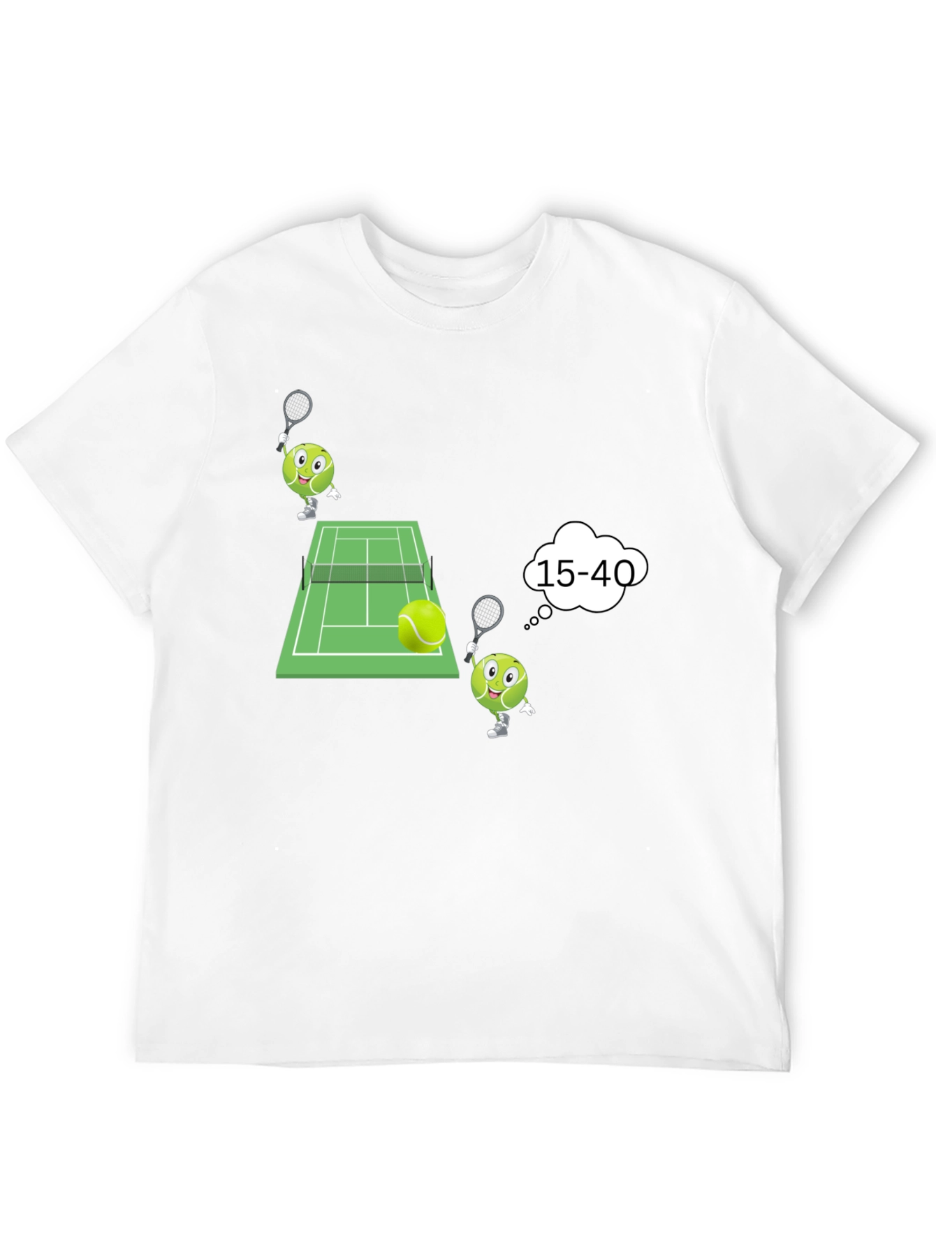 Tennis Cartoon Graphic T-Shirt